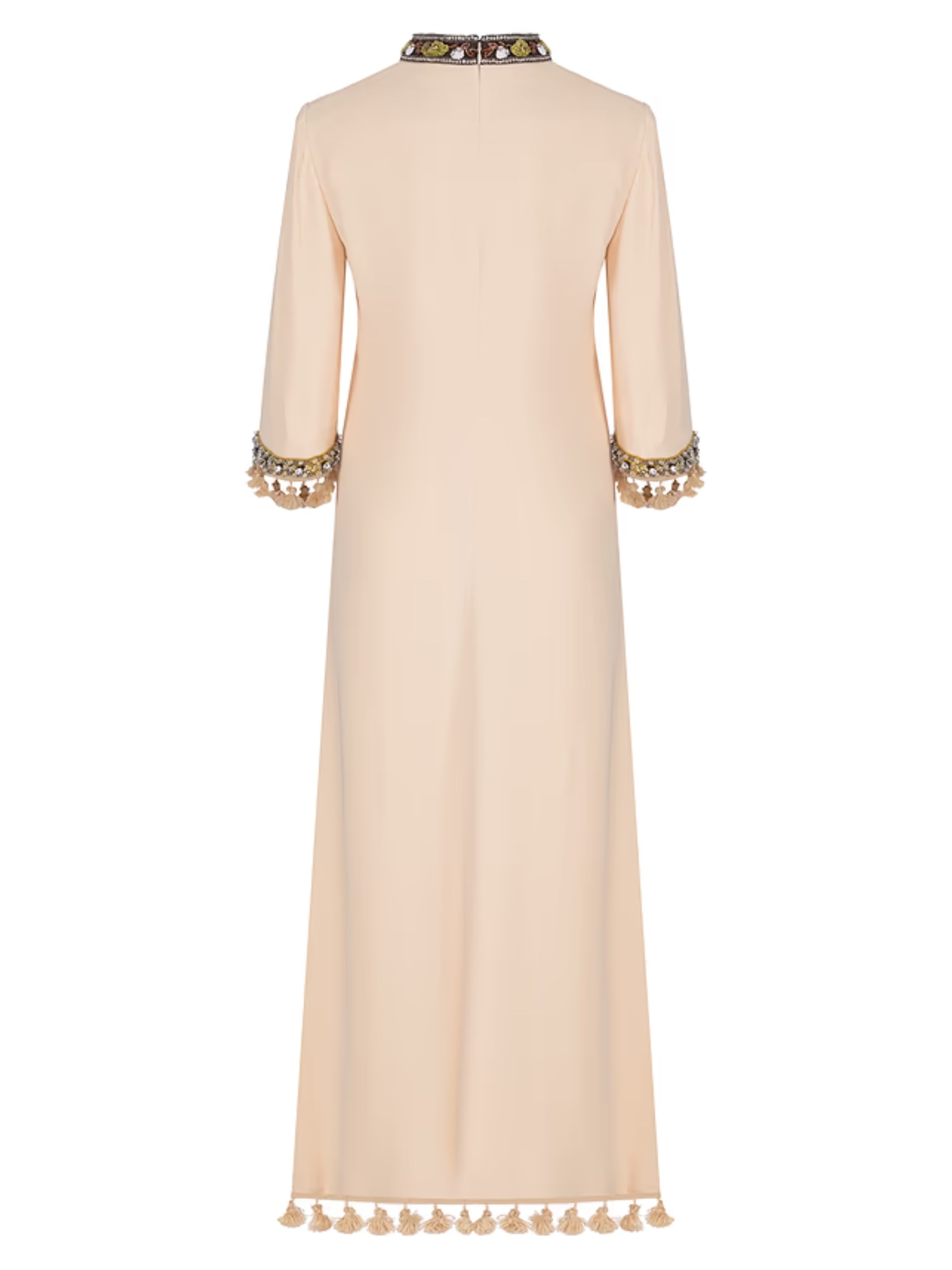 Valentino beige maxi dress with crystals