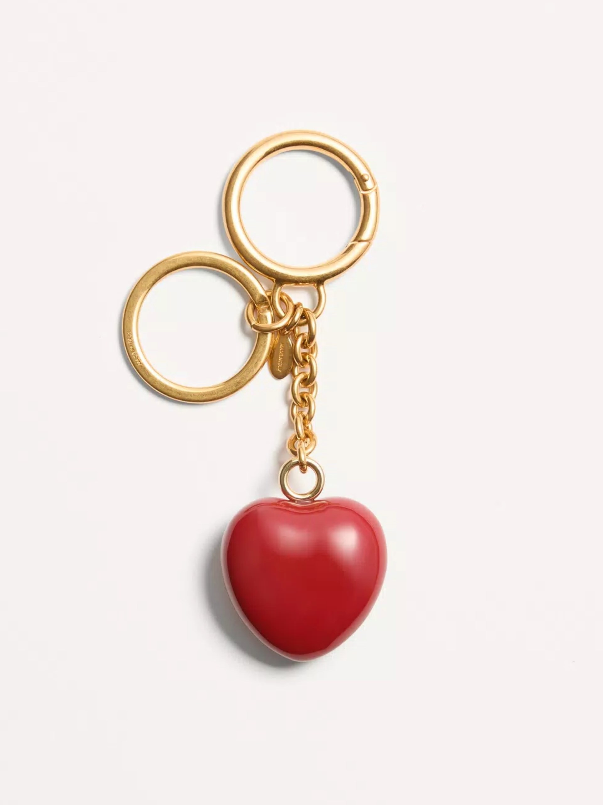 Valentino Coeur Royal key chain with gold hardware