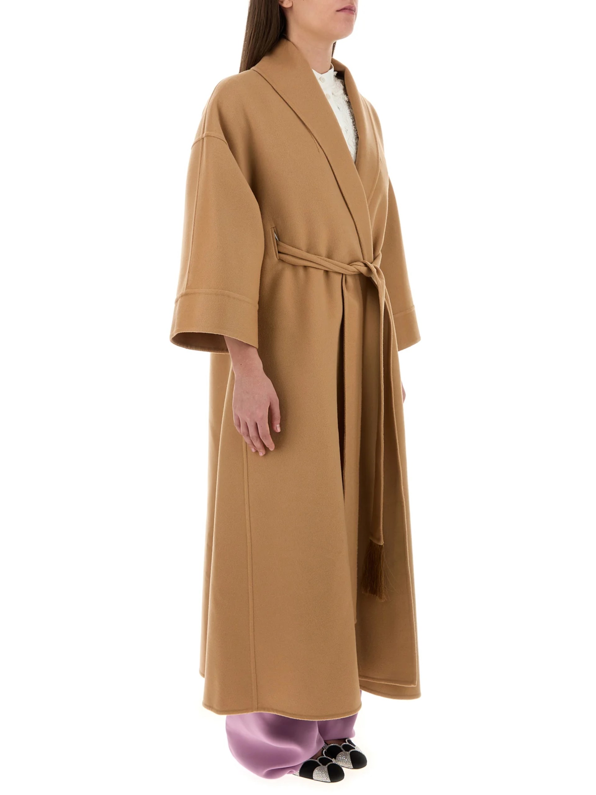 Valentino light brown wool and cashmere coat