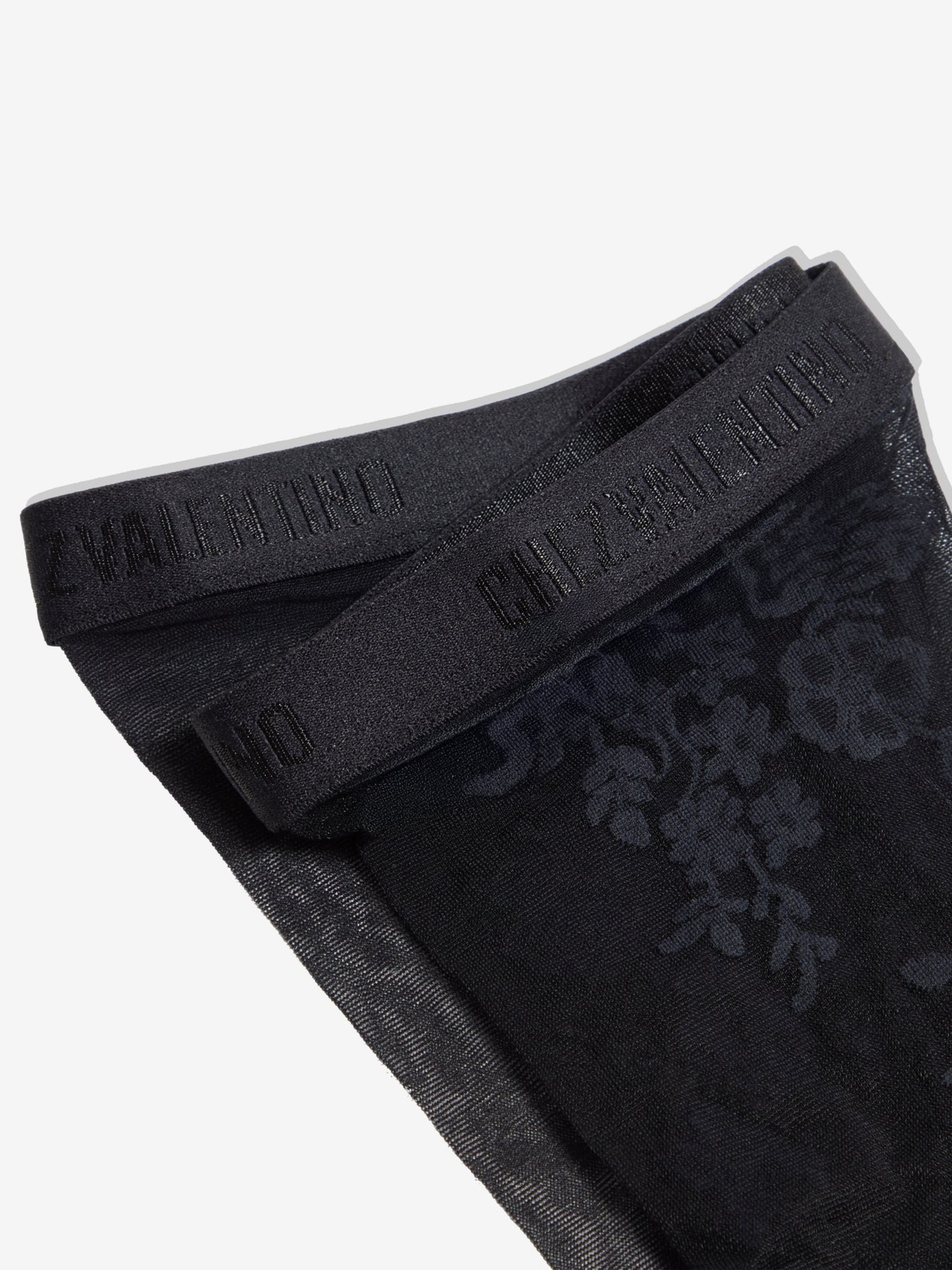 Valentino black lace tights