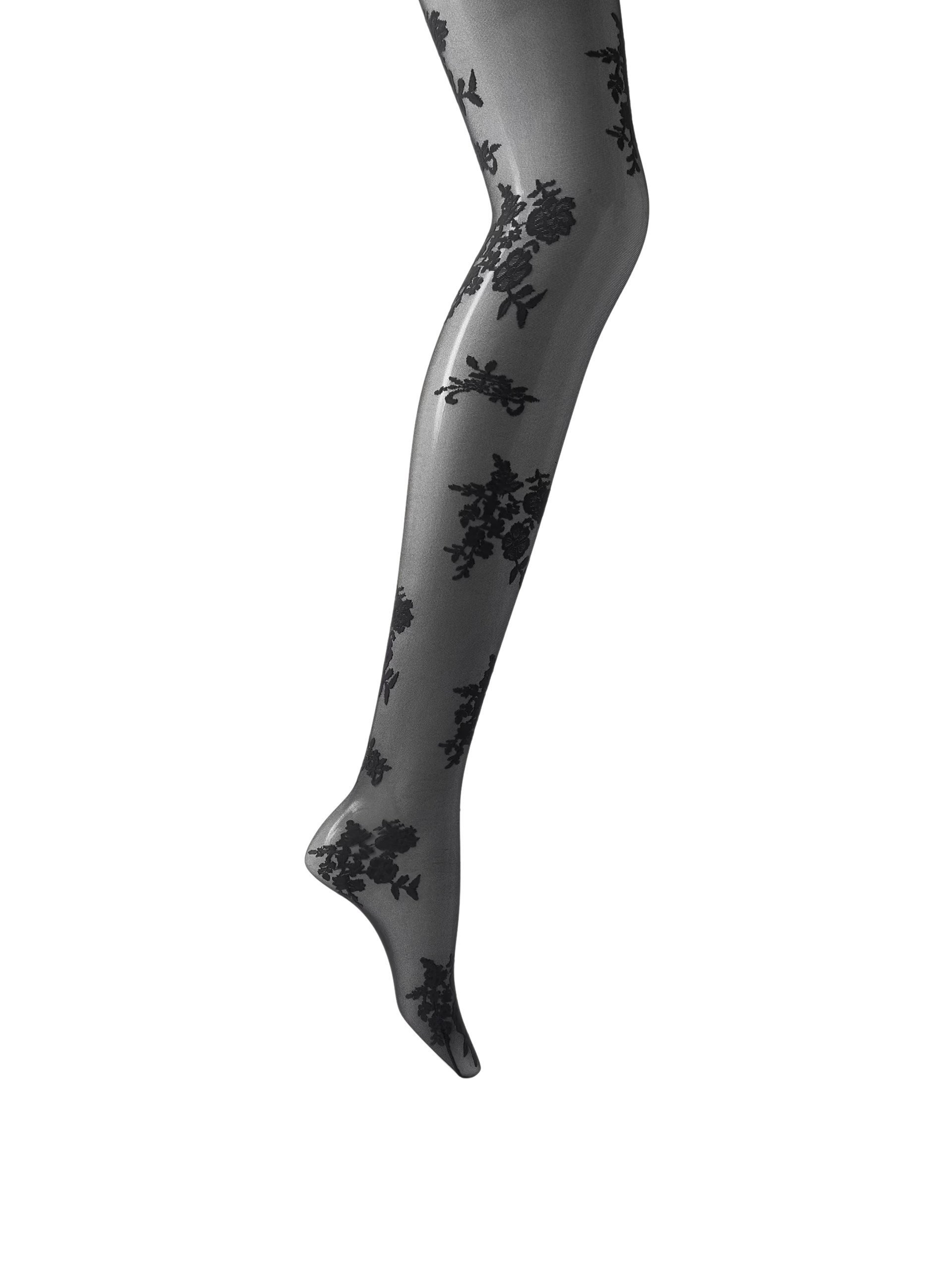 Valentino black lace tights