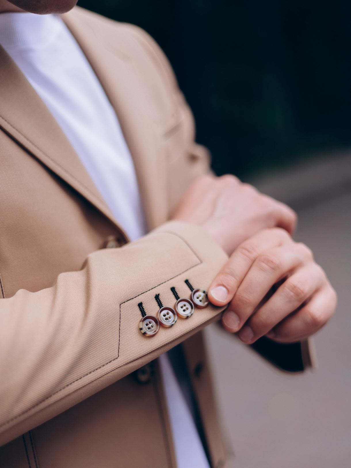 Чоловічий бежевий однобортний піджак Burberry
