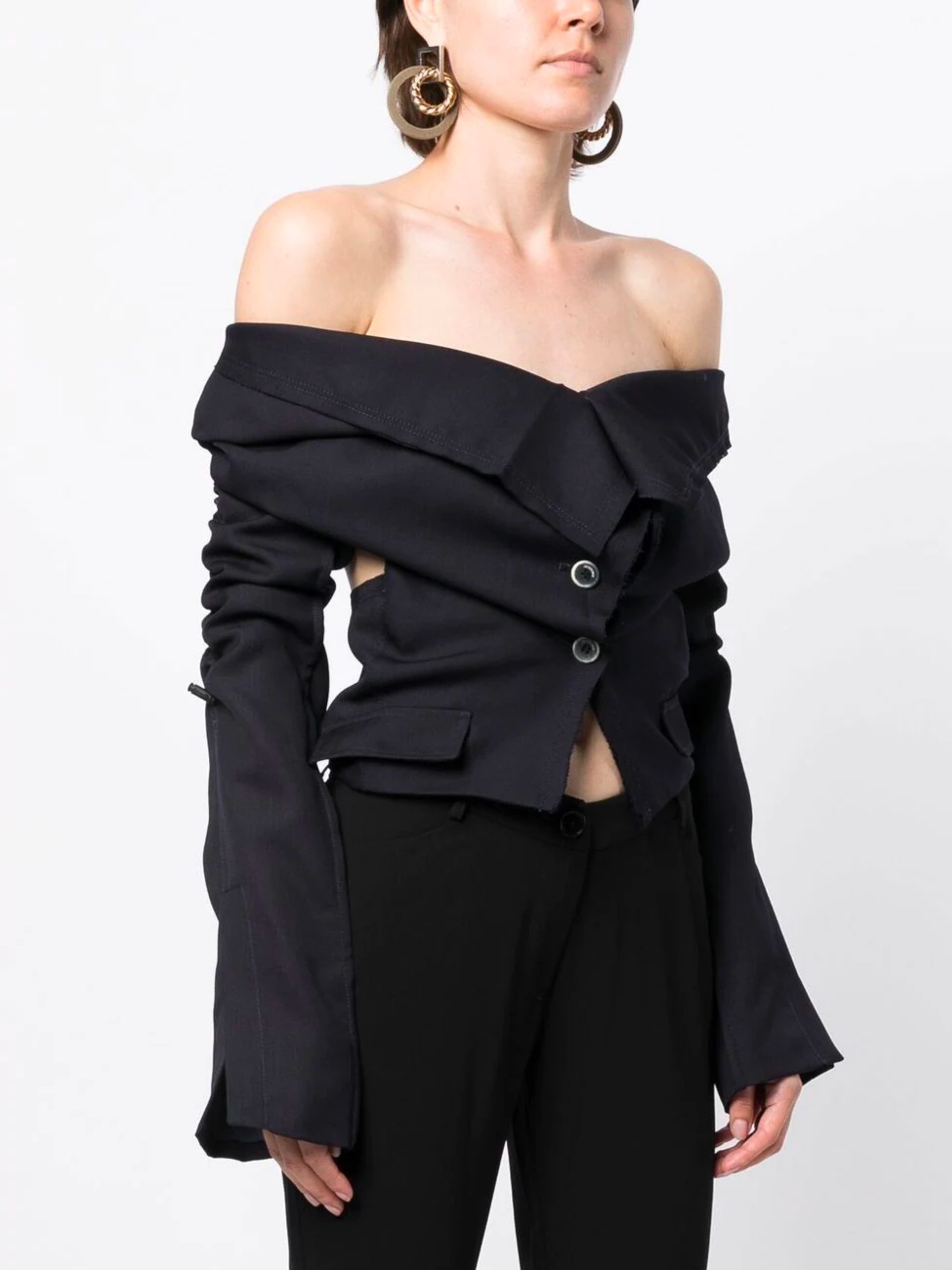 Jacquemus Camargue asymmetric jacket shirt