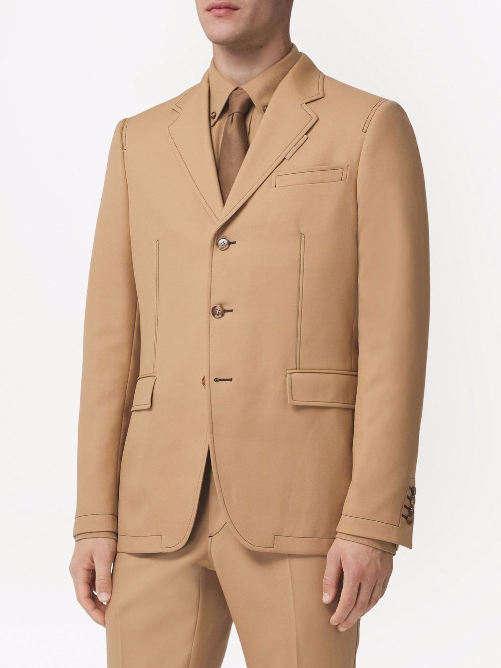 Чоловічий бежевий однобортний піджак Burberry