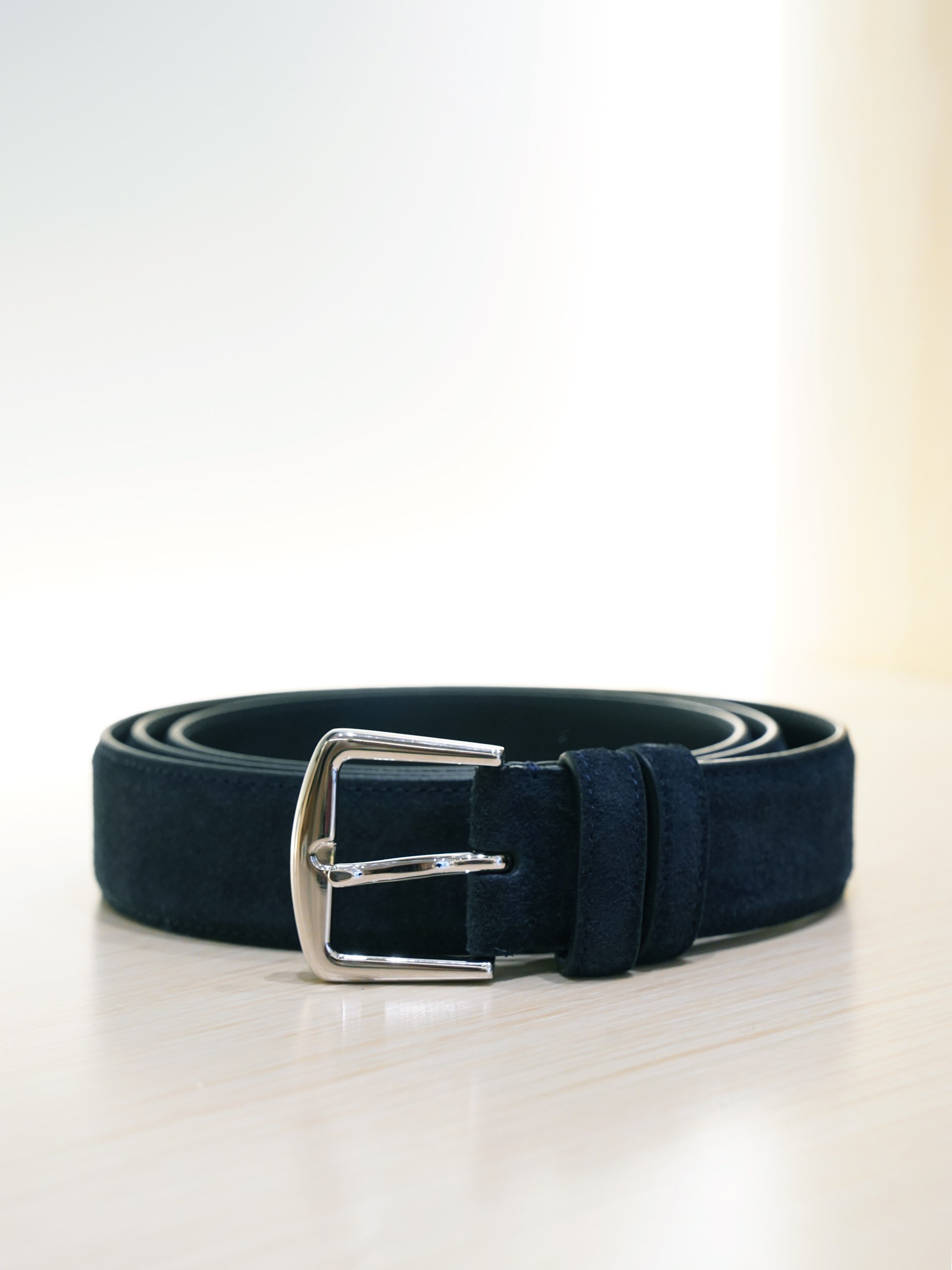 Loro Piana Men's Blue Suede Belt
