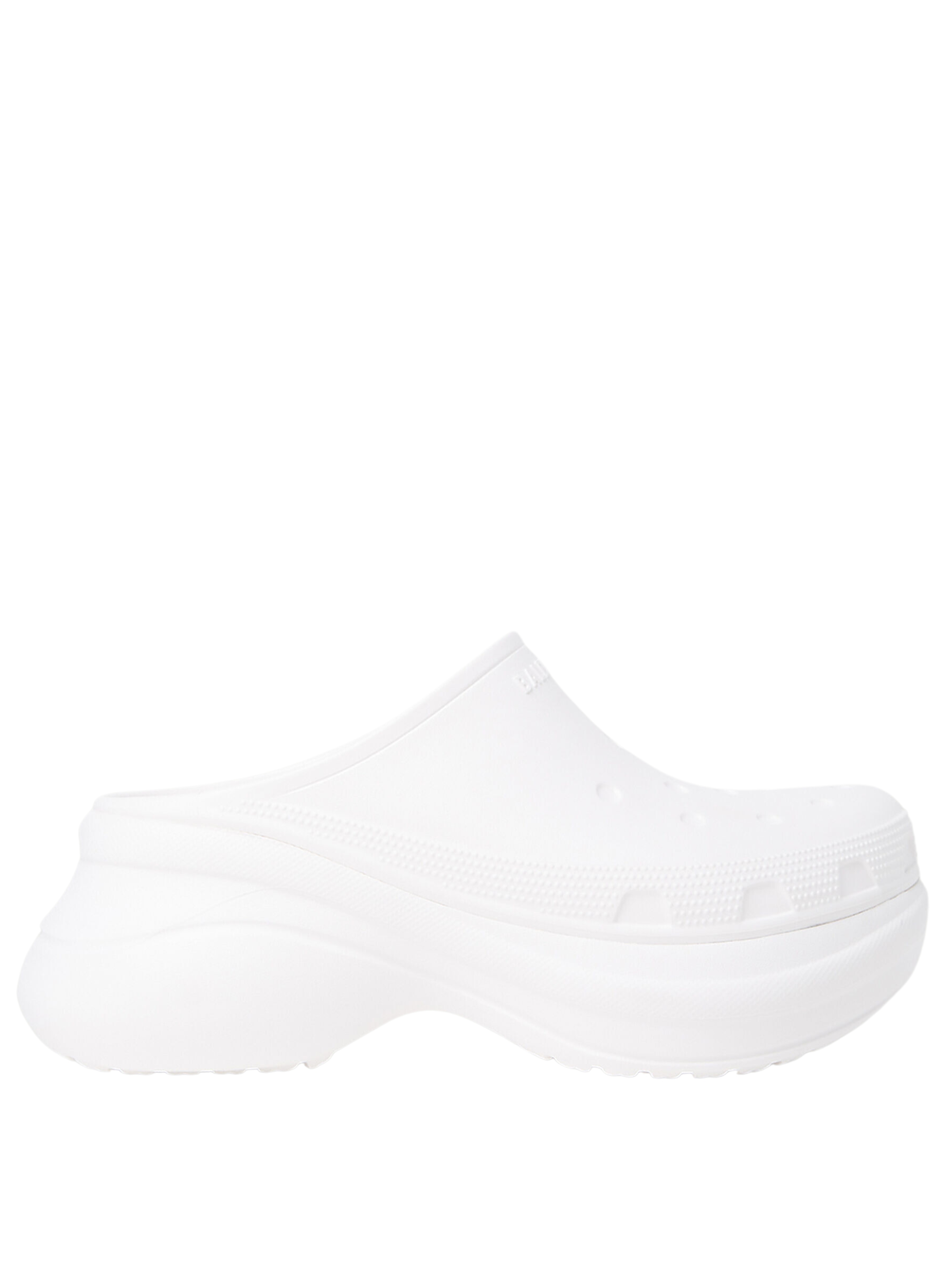 Білі мюлі Balenciaga Crocs на платформі