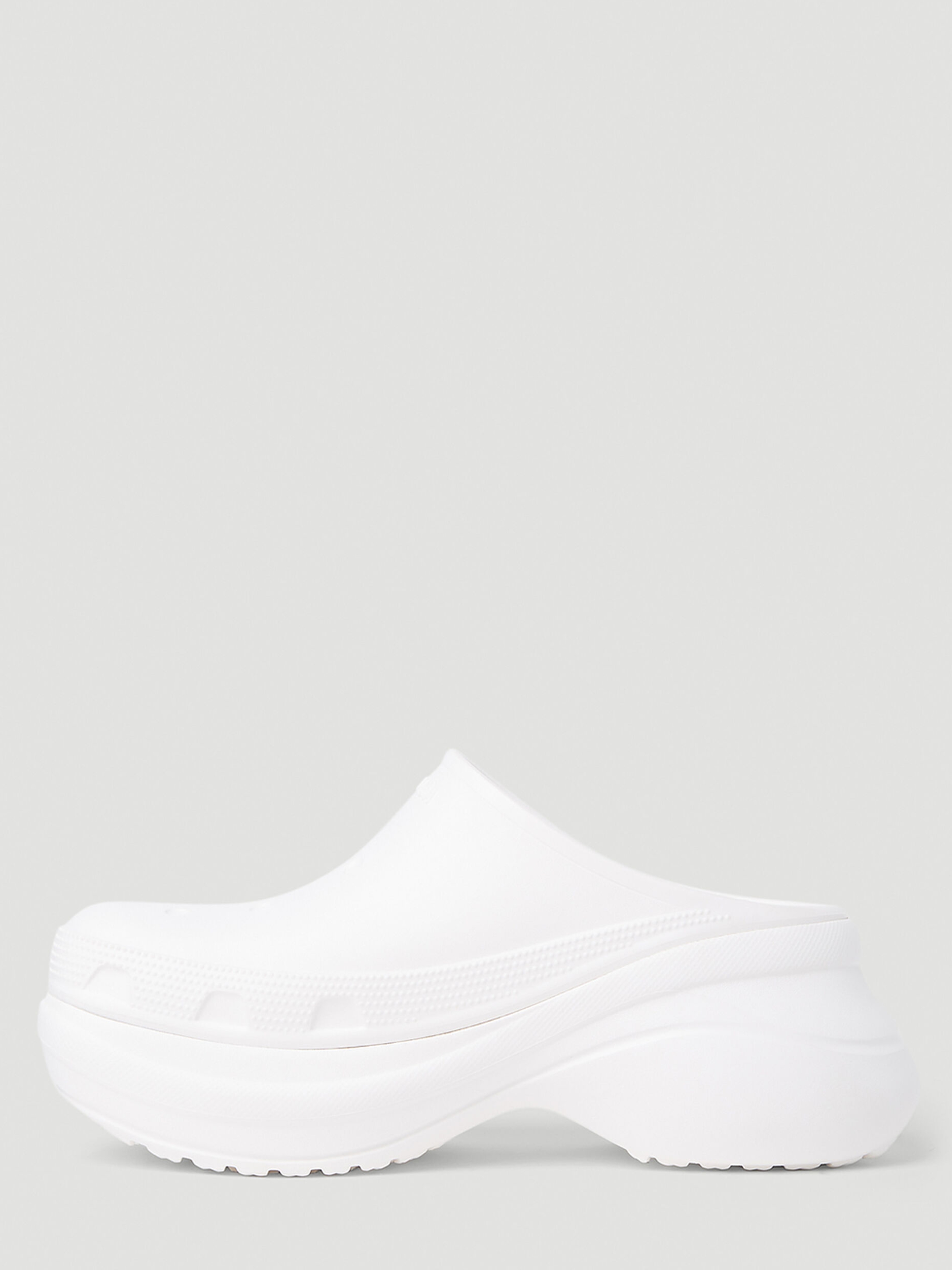 Білі мюлі Balenciaga Crocs на платформі