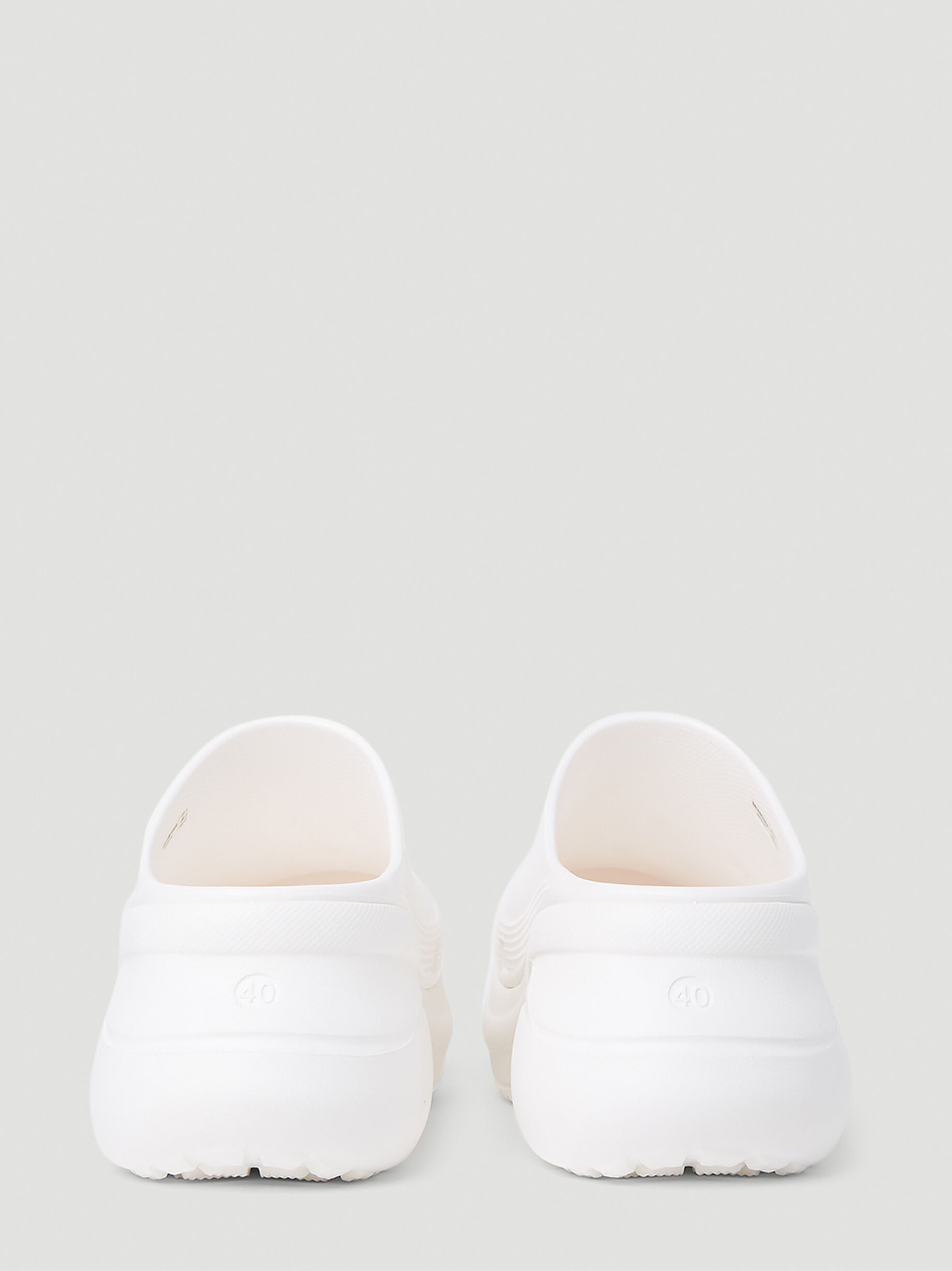 Білі мюлі Balenciaga Crocs на платформі