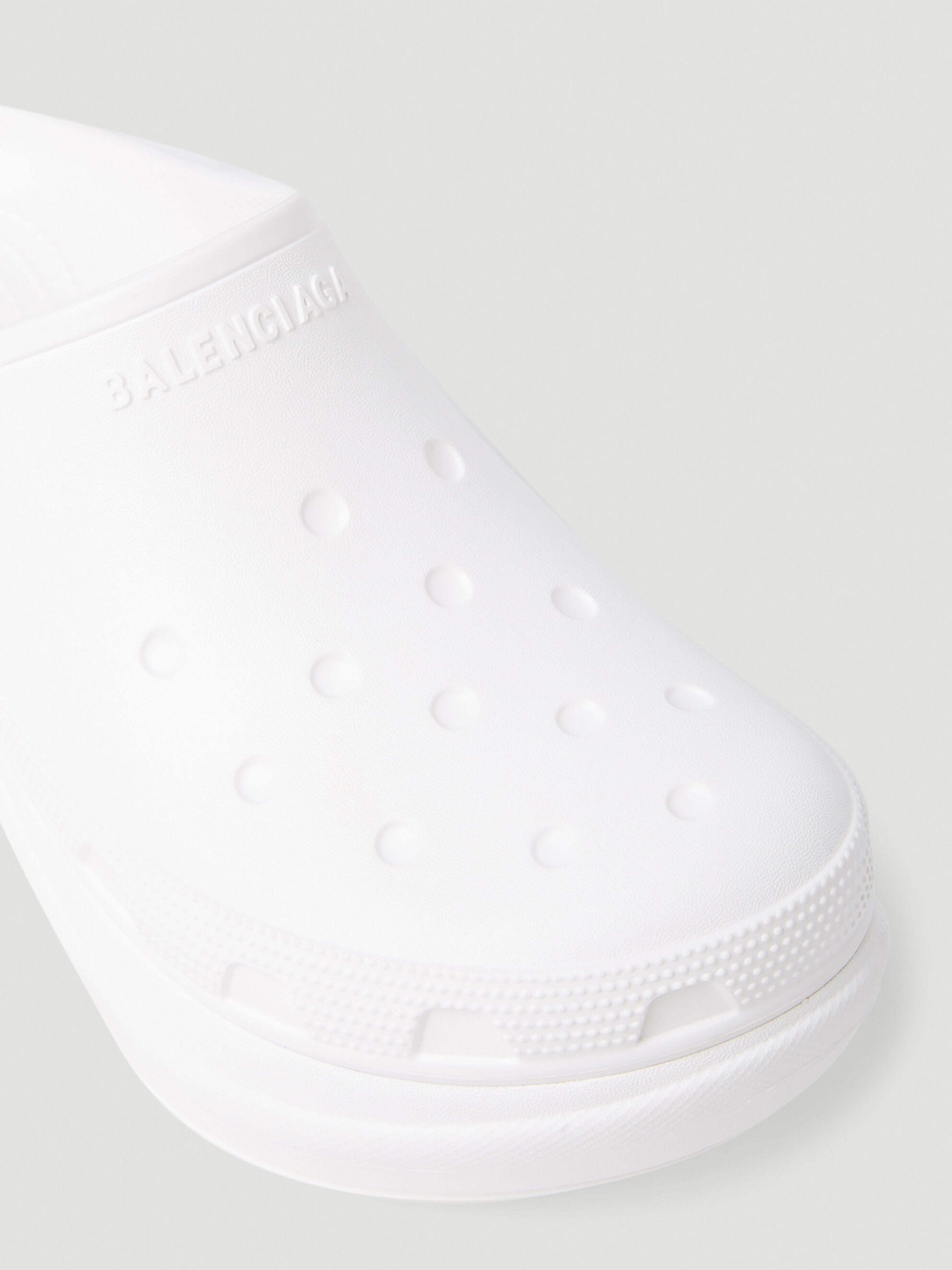 Білі мюлі Balenciaga Crocs на платформі