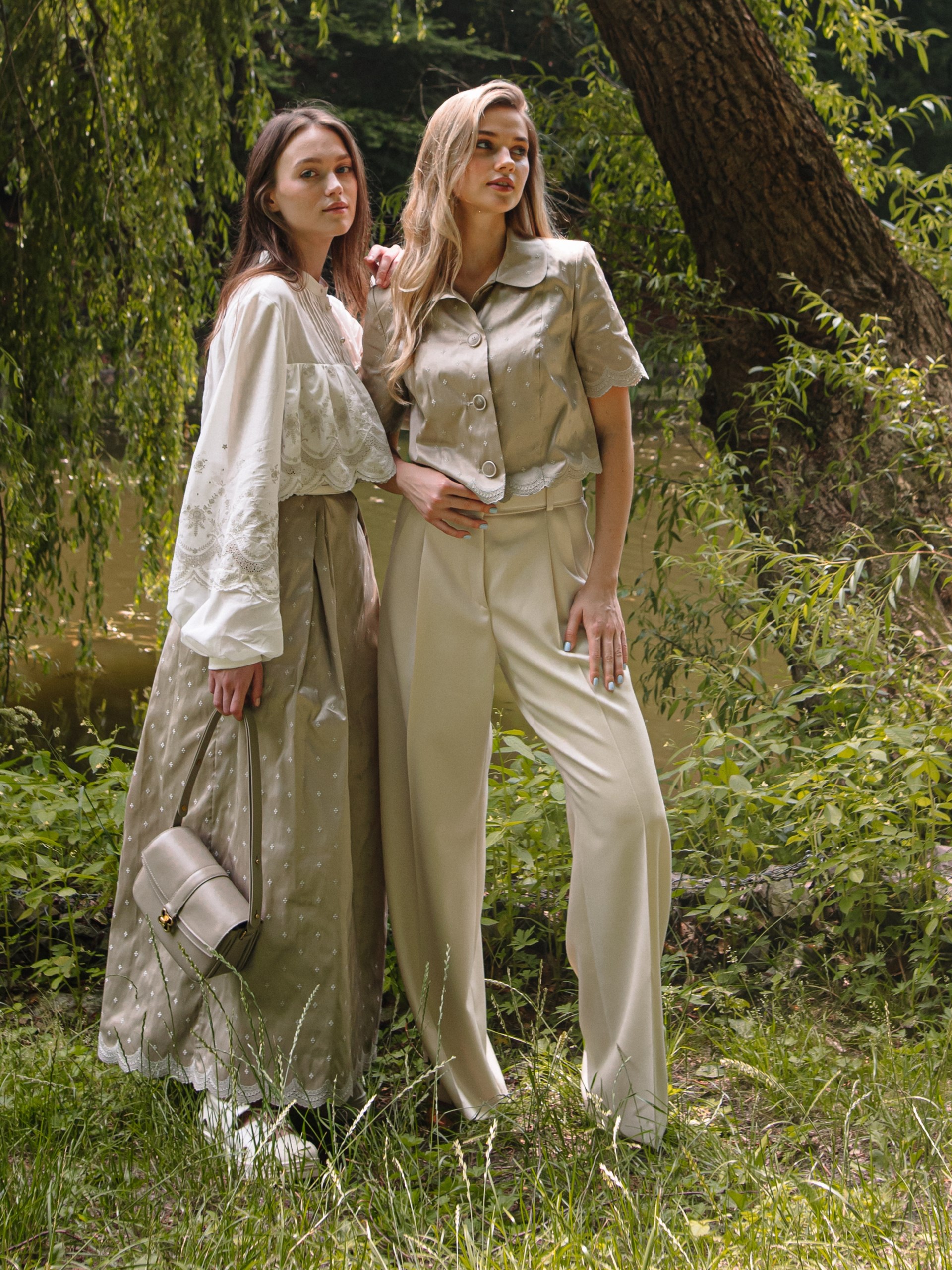 Park Avenue Atelier Maxi Skirt in Dark Beige