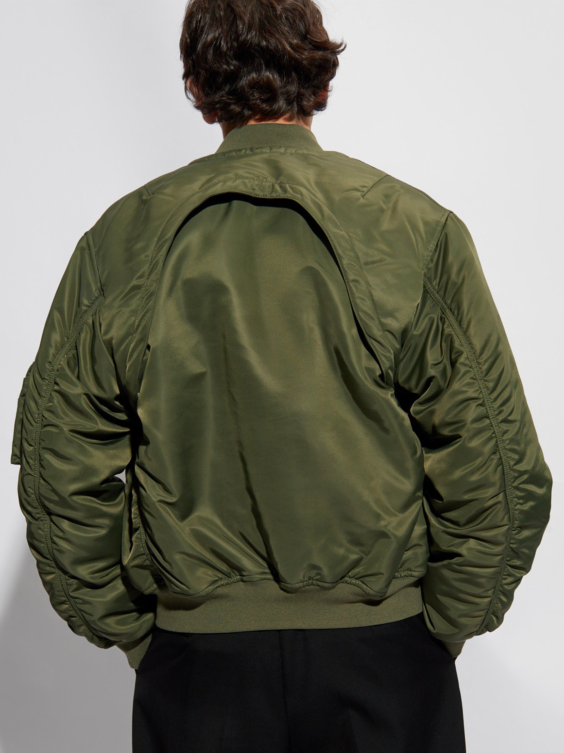 Alexander McQueen Men's Khaki Bomber Jacket