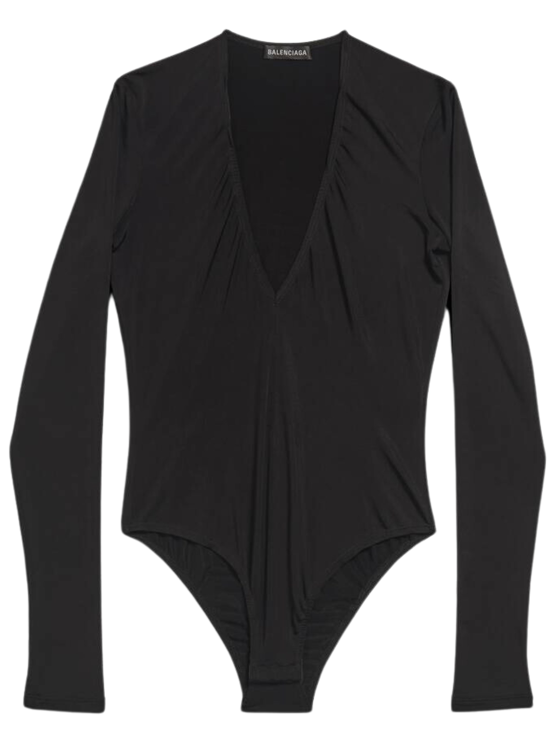 Balenciaga black V-neck fitted top