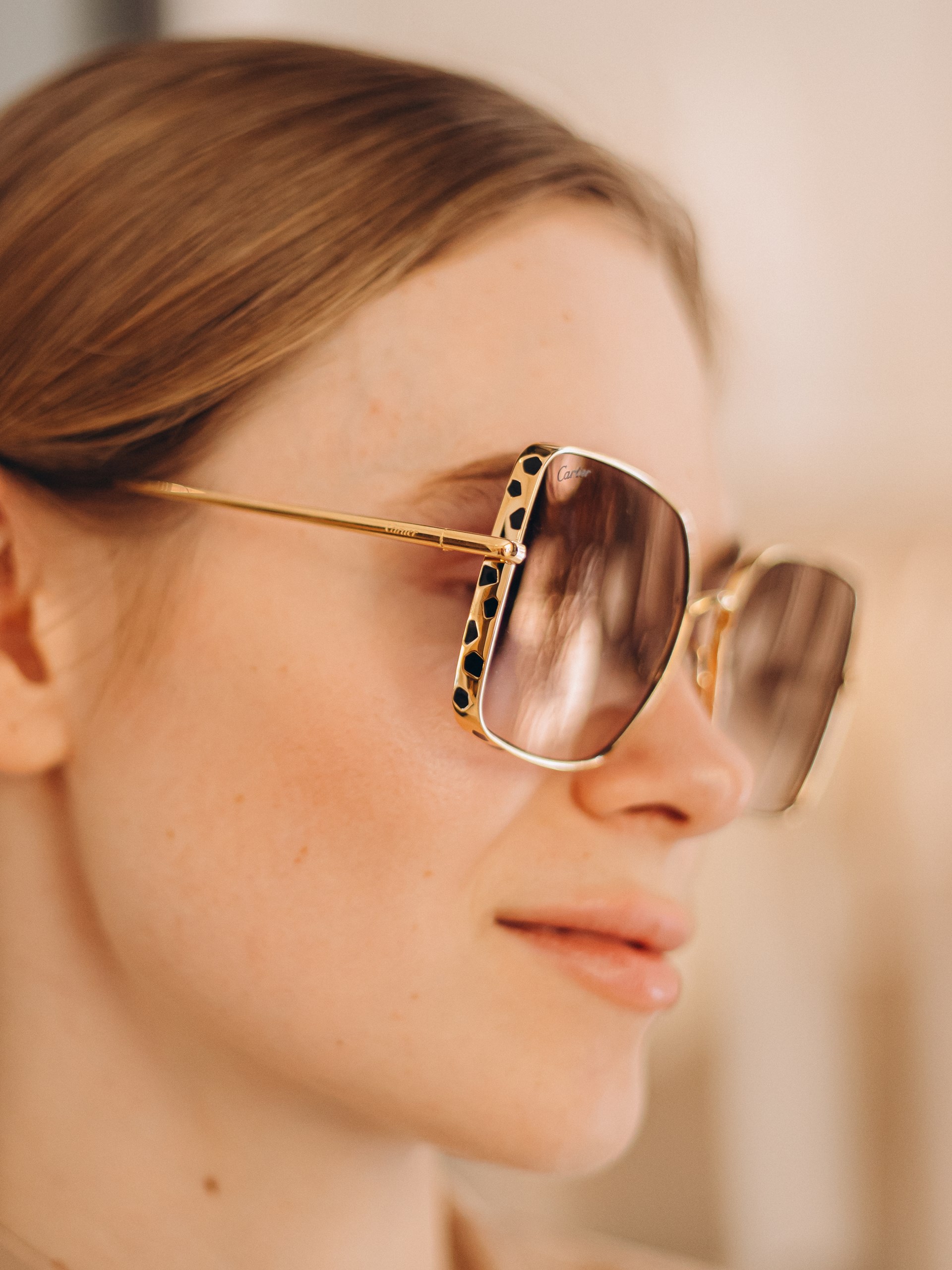 Cartier sunglasses with gray gradient lenses