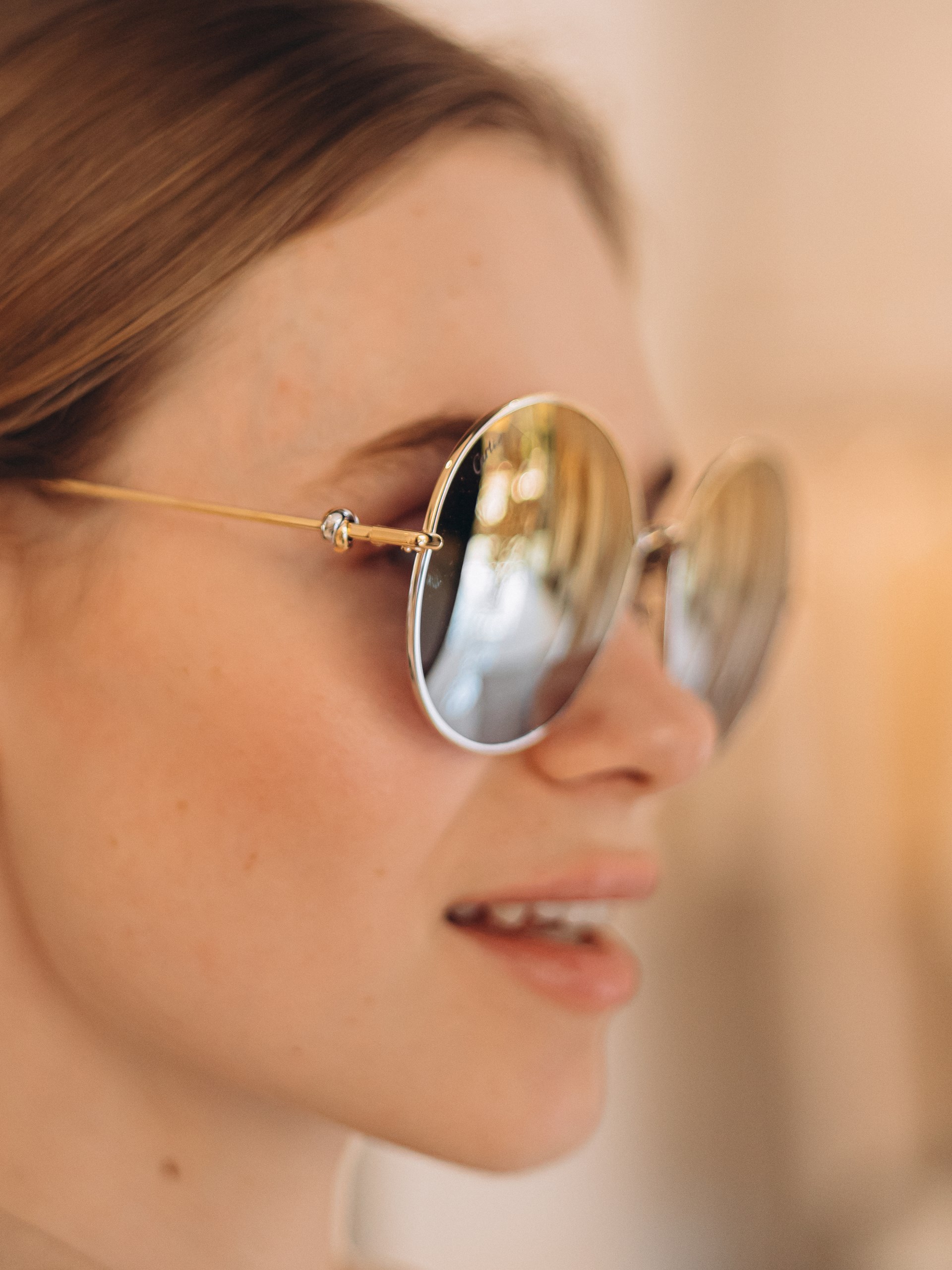 Cartier Trinity Ruban sunglasses with gold lenses