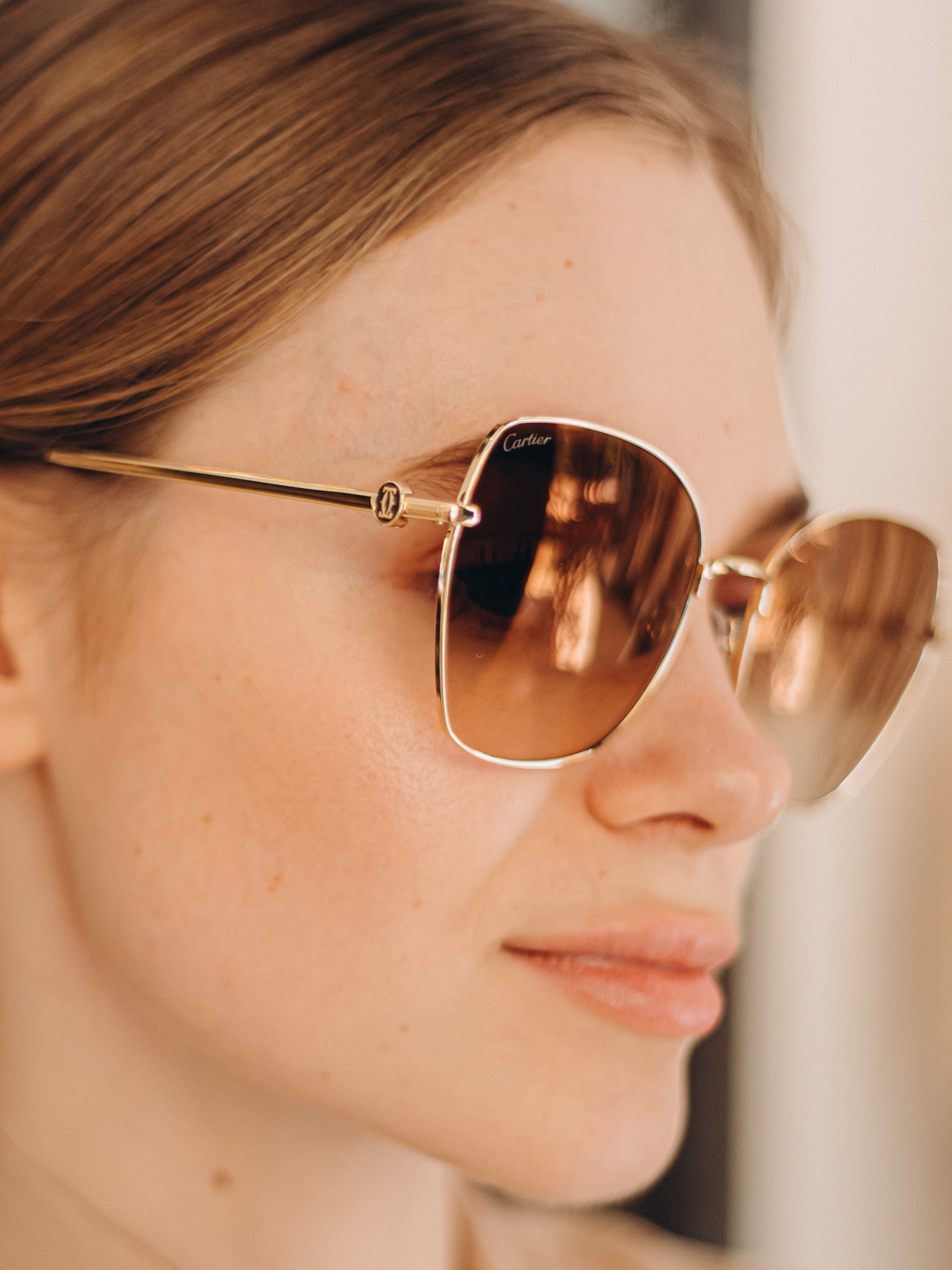 Cartier sunglasses with brown lenses