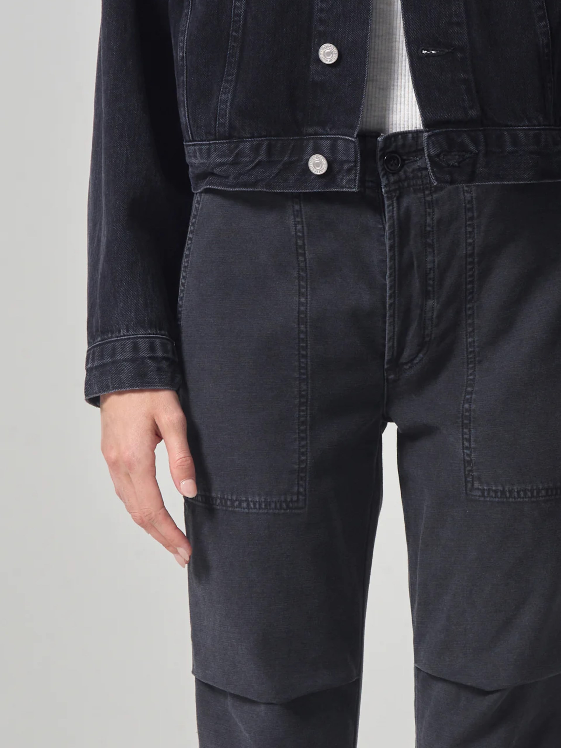 Citizens of Humanity Agni utility pants in black cotton