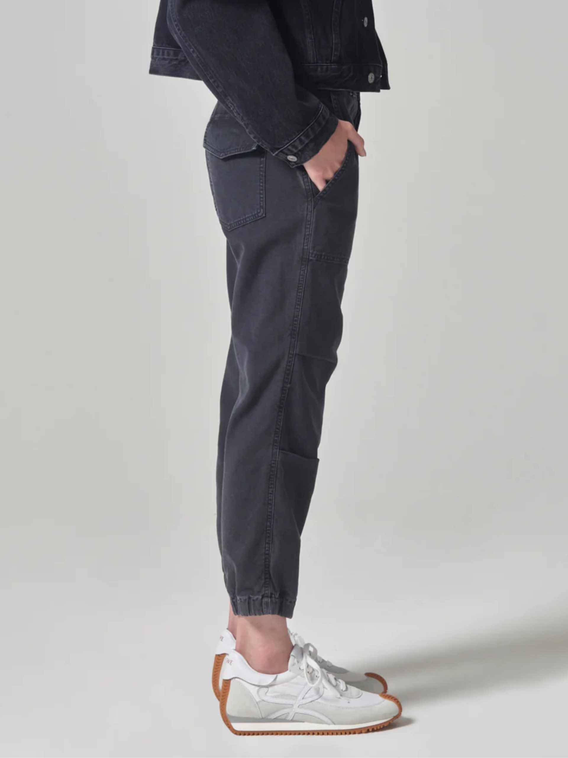Citizens of Humanity Agni utility pants in black cotton