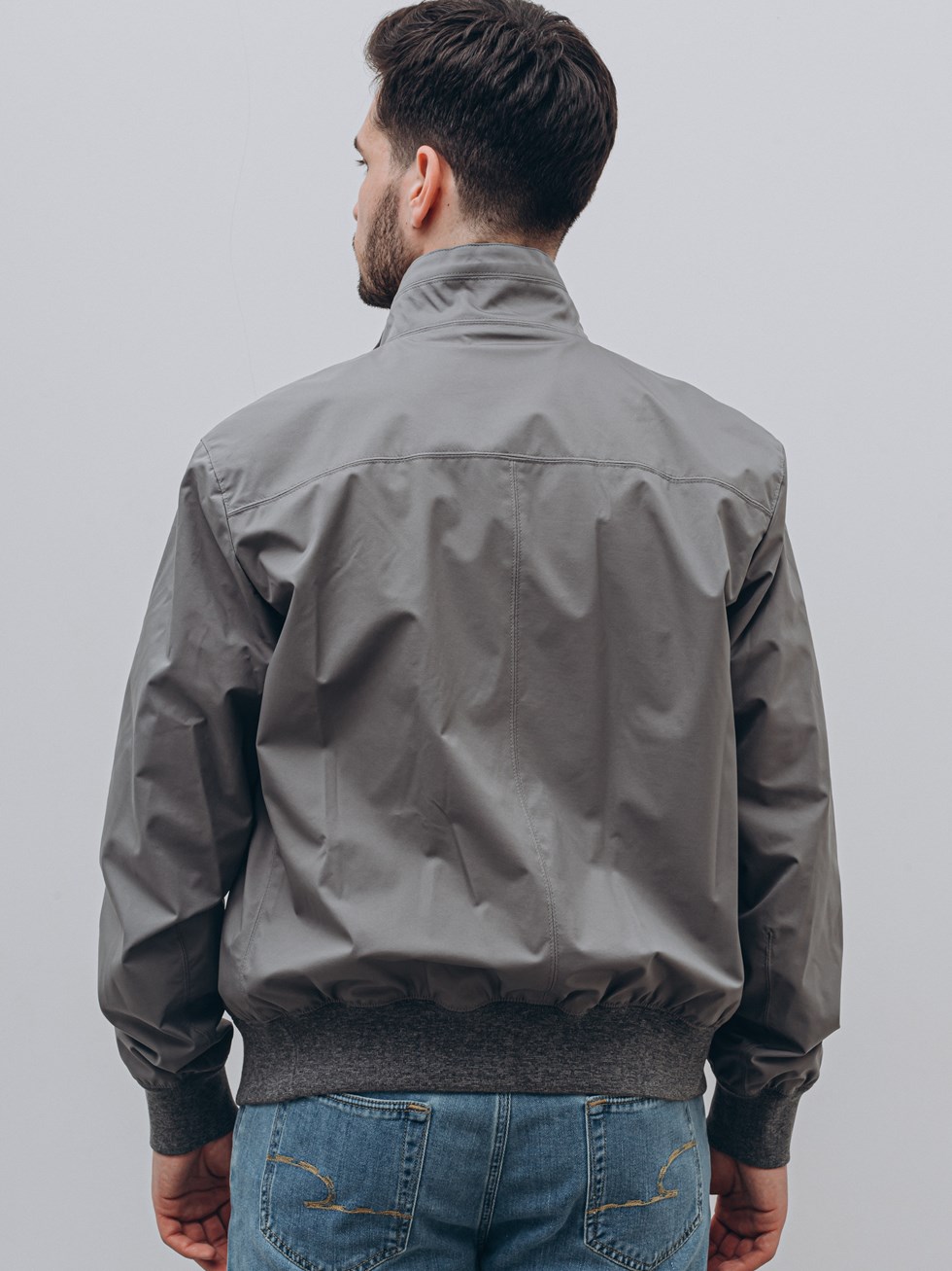 Cortigiani sports style gray bomber jacket for men