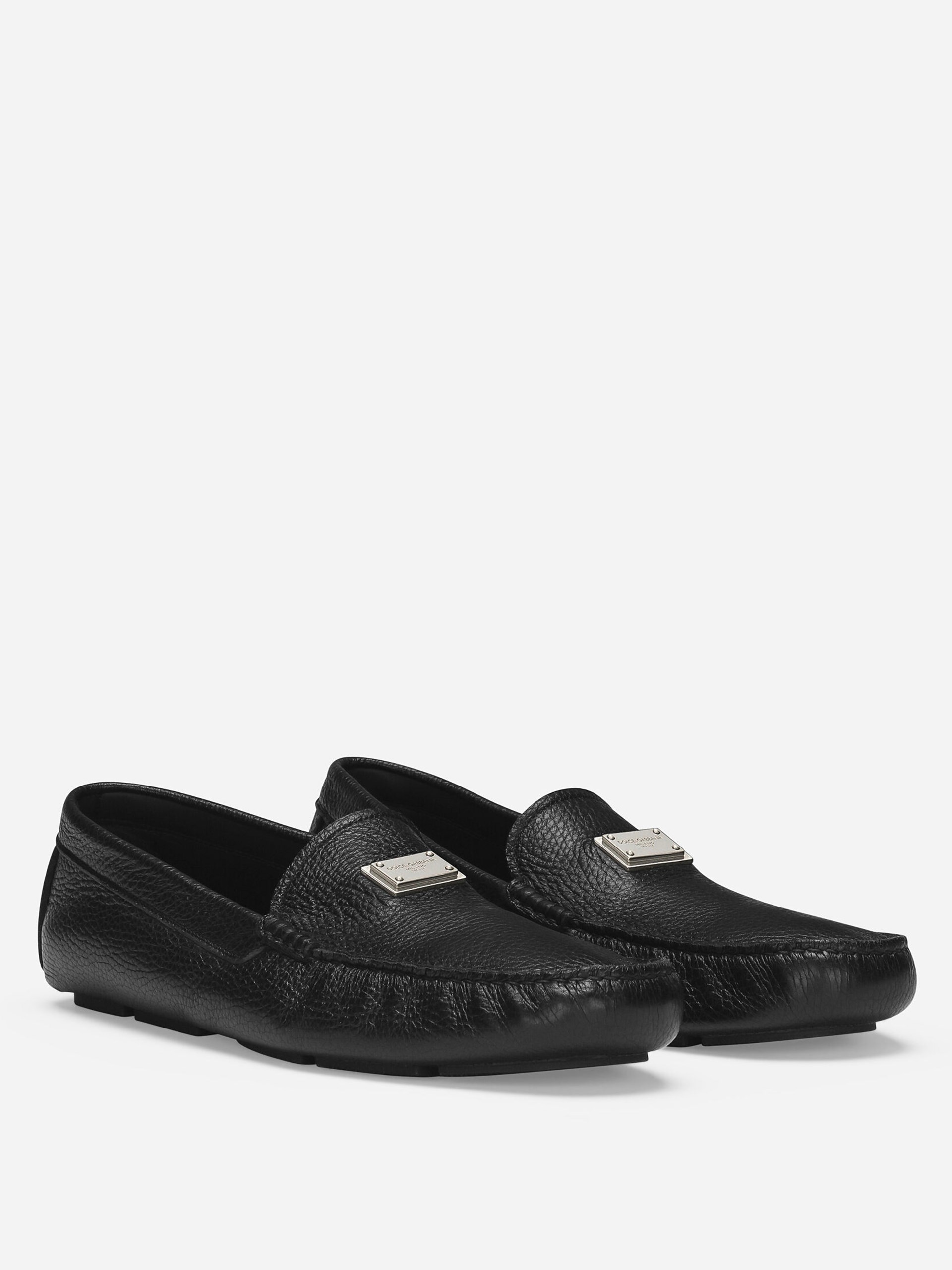 Dolce&Gabbana Driver Men's black leather loafers