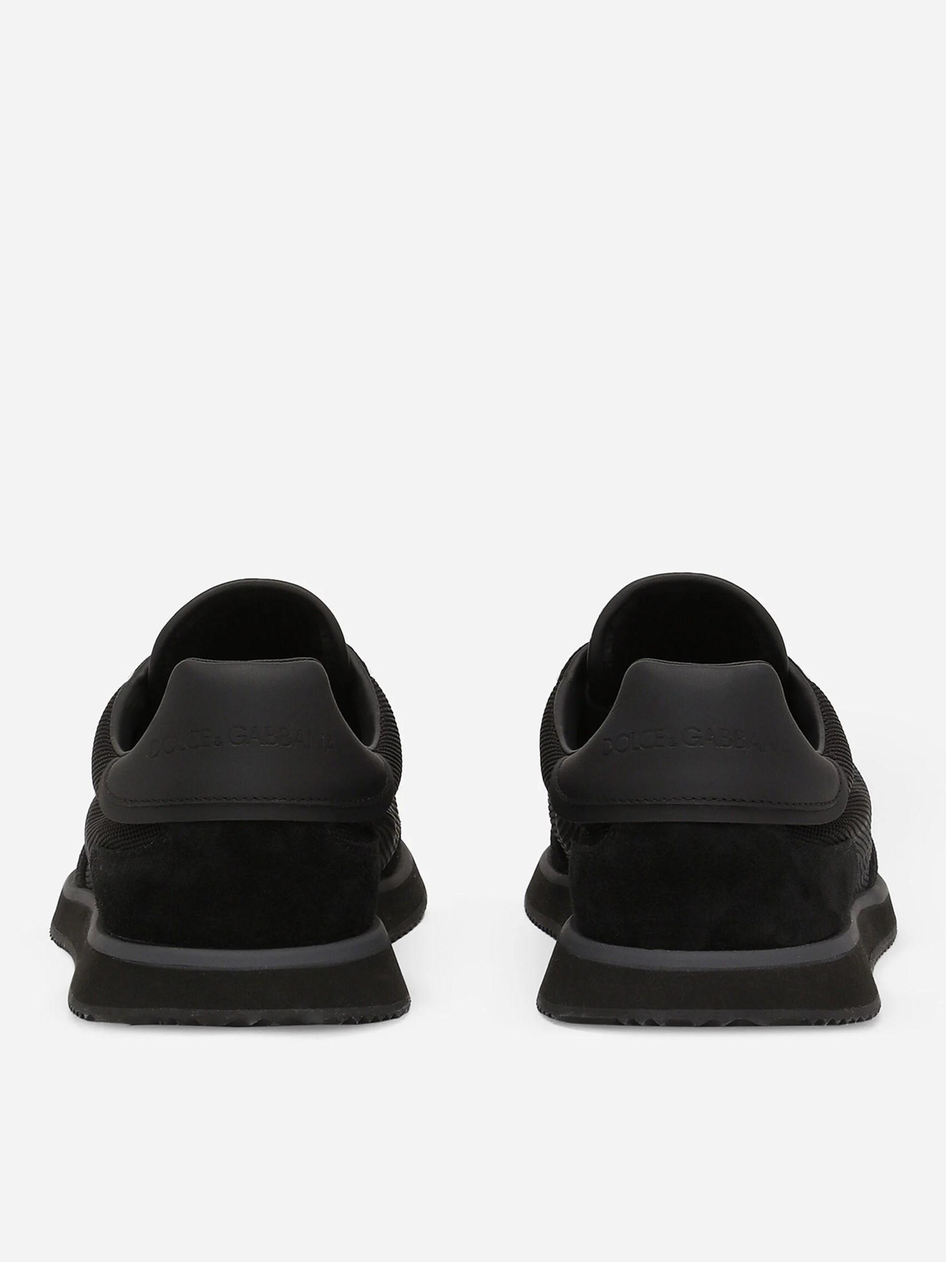 Dolce&Gabbana men's black sneakers made of combined fabrics