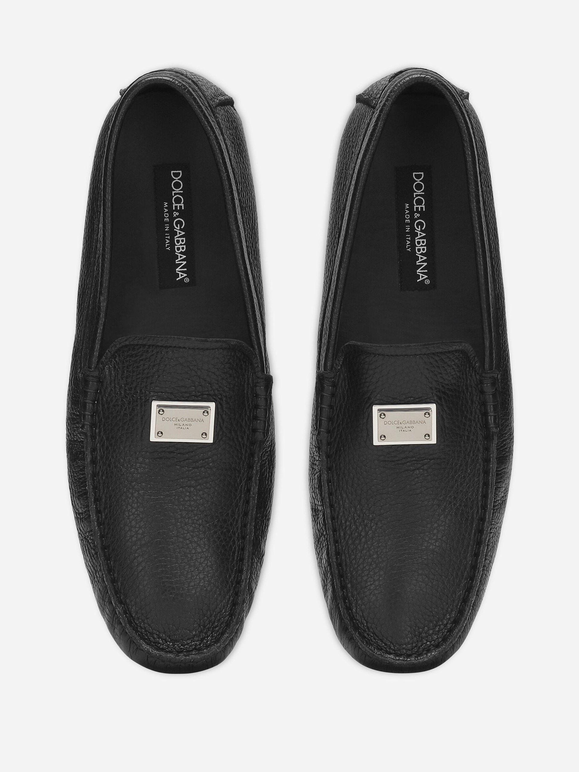 Dolce&Gabbana Driver Men's black leather loafers