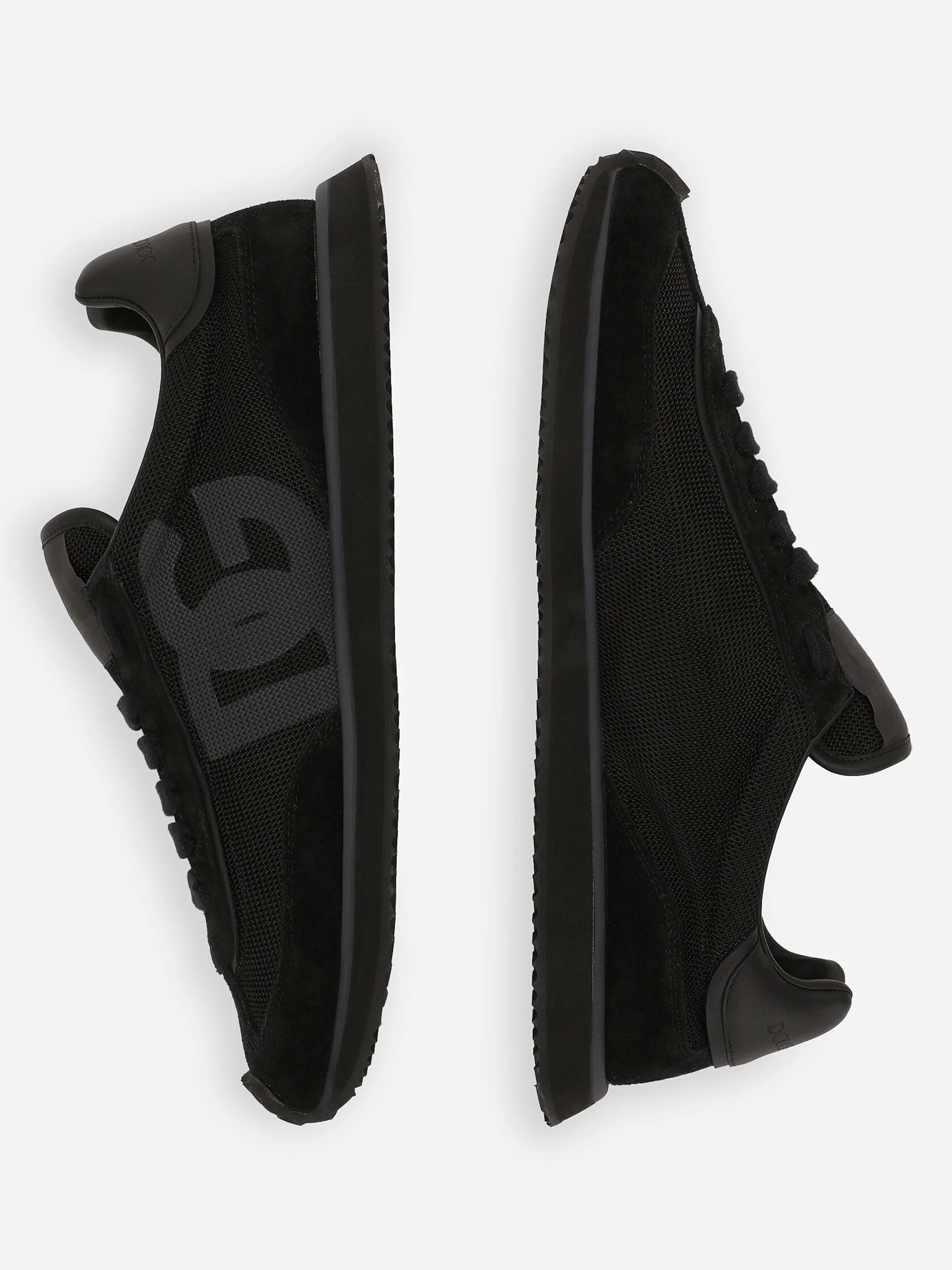 Dolce&Gabbana men's black sneakers made of combined fabrics
