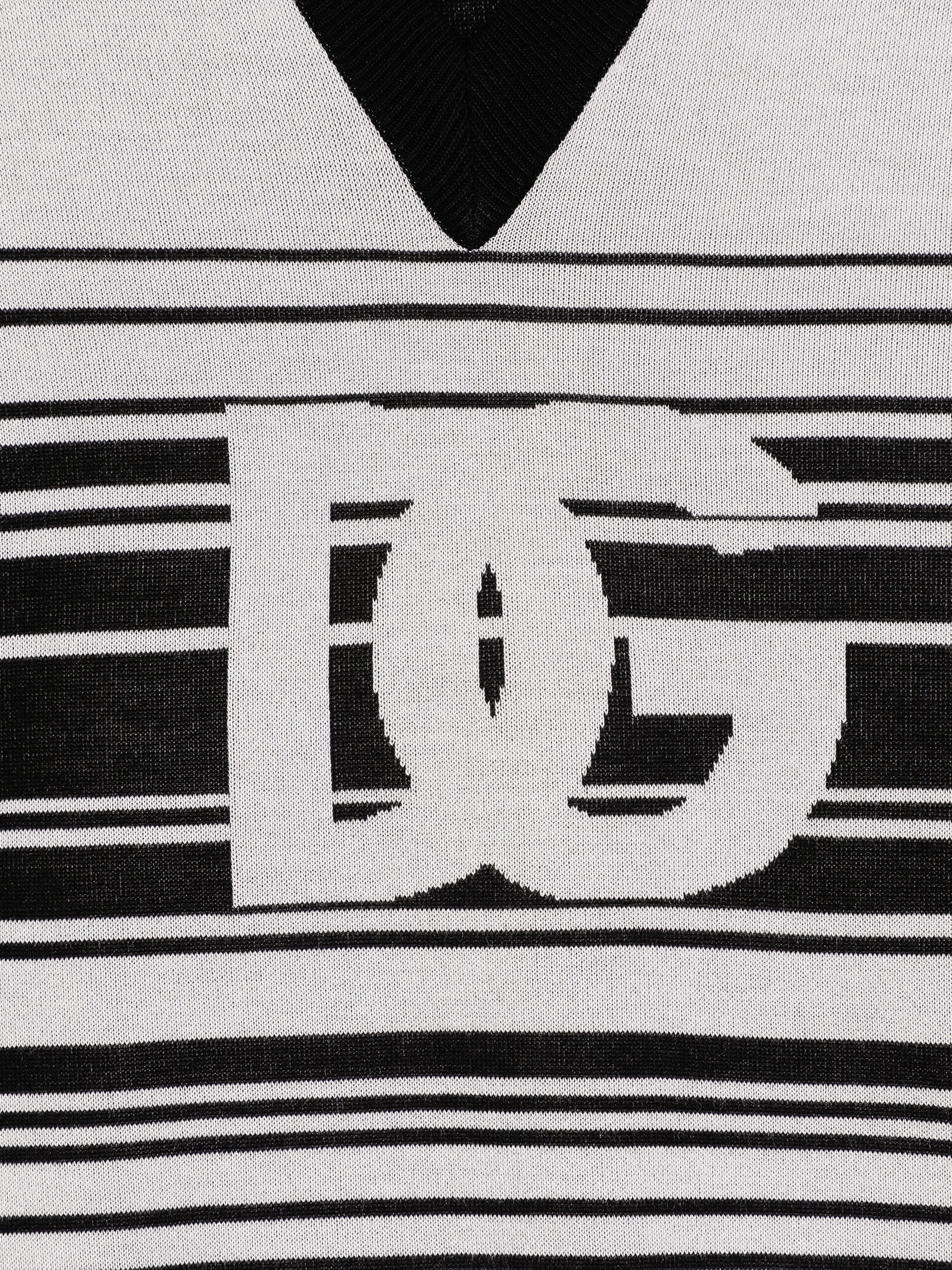 Dolce&Gabbana short sleeve white and black polo shirt for men