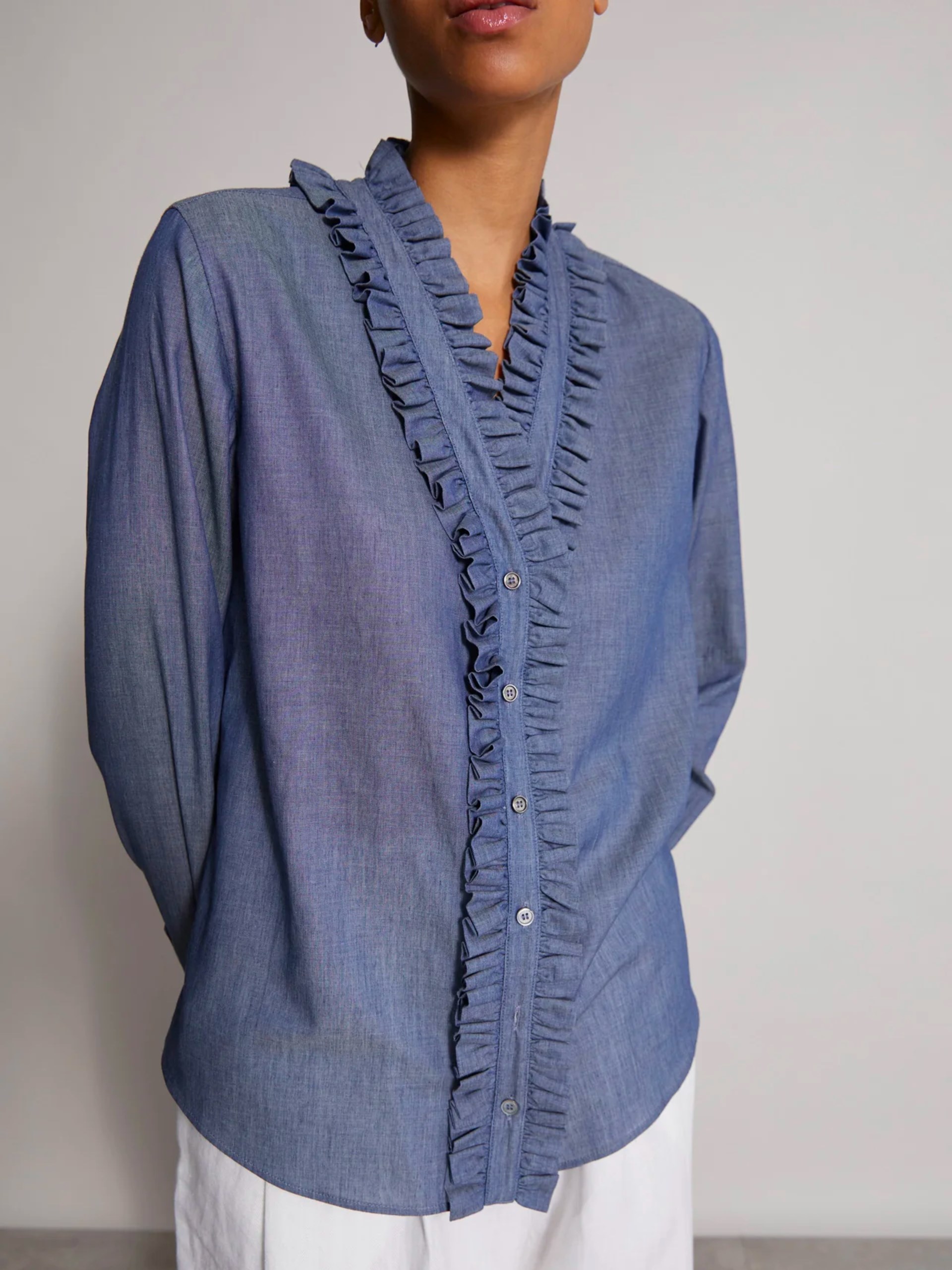 Fedeli Asinara blue shirt in light denim