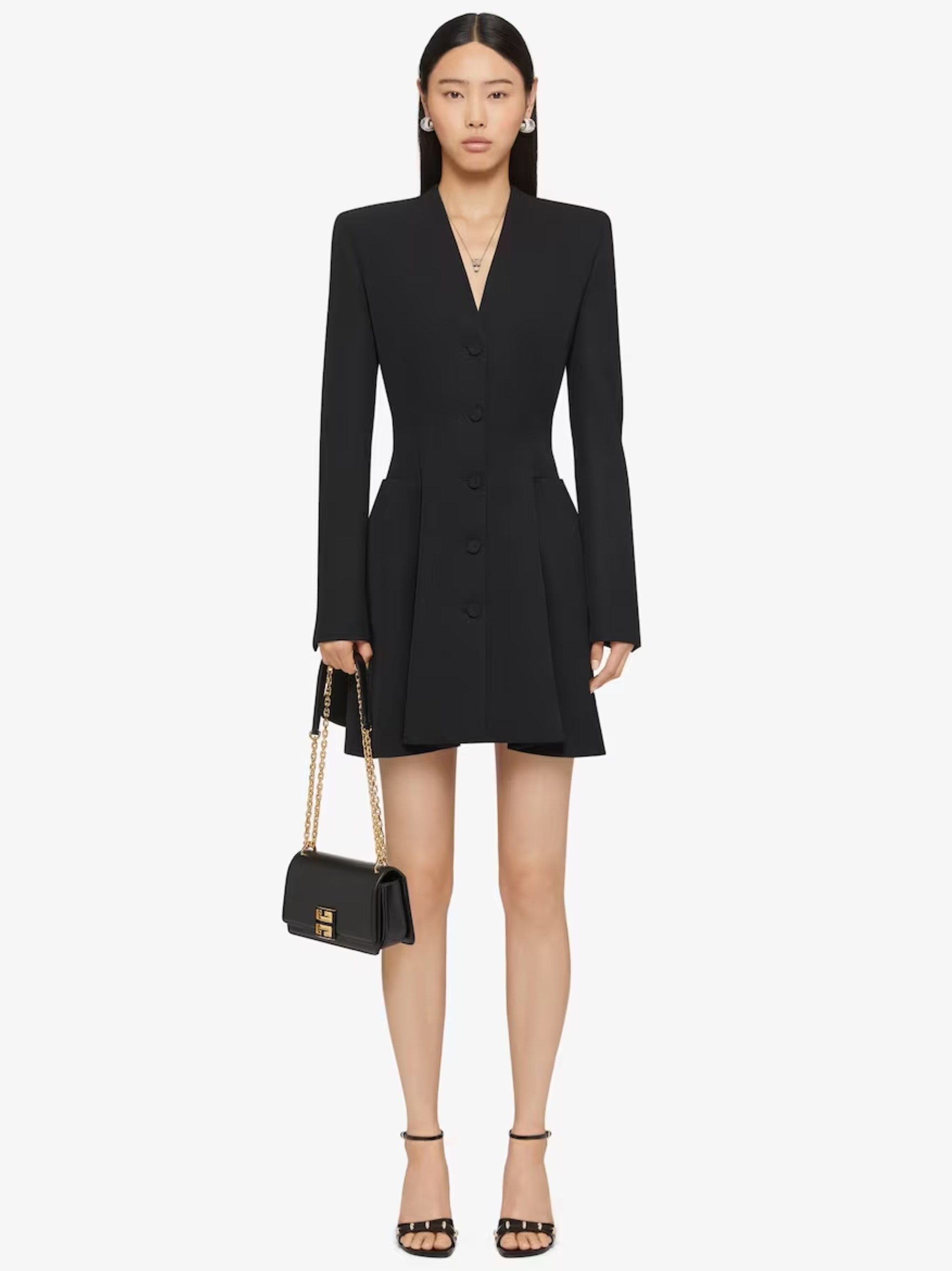 Givenchy black wool mini dress