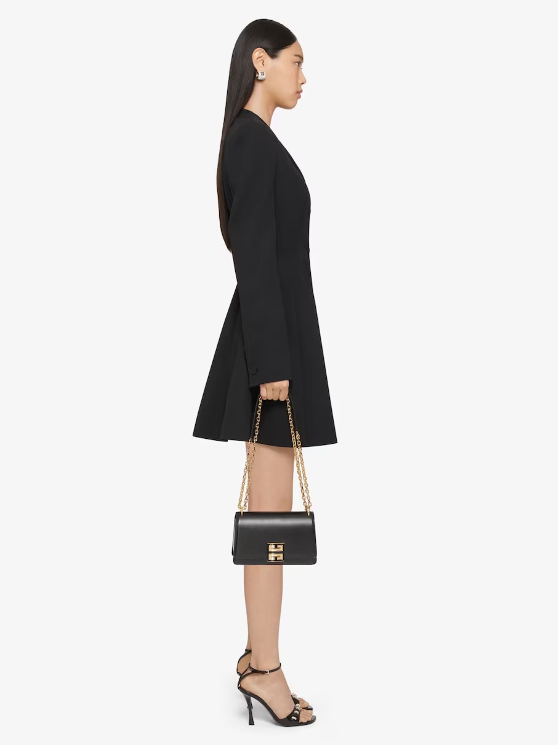Givenchy black wool mini dress