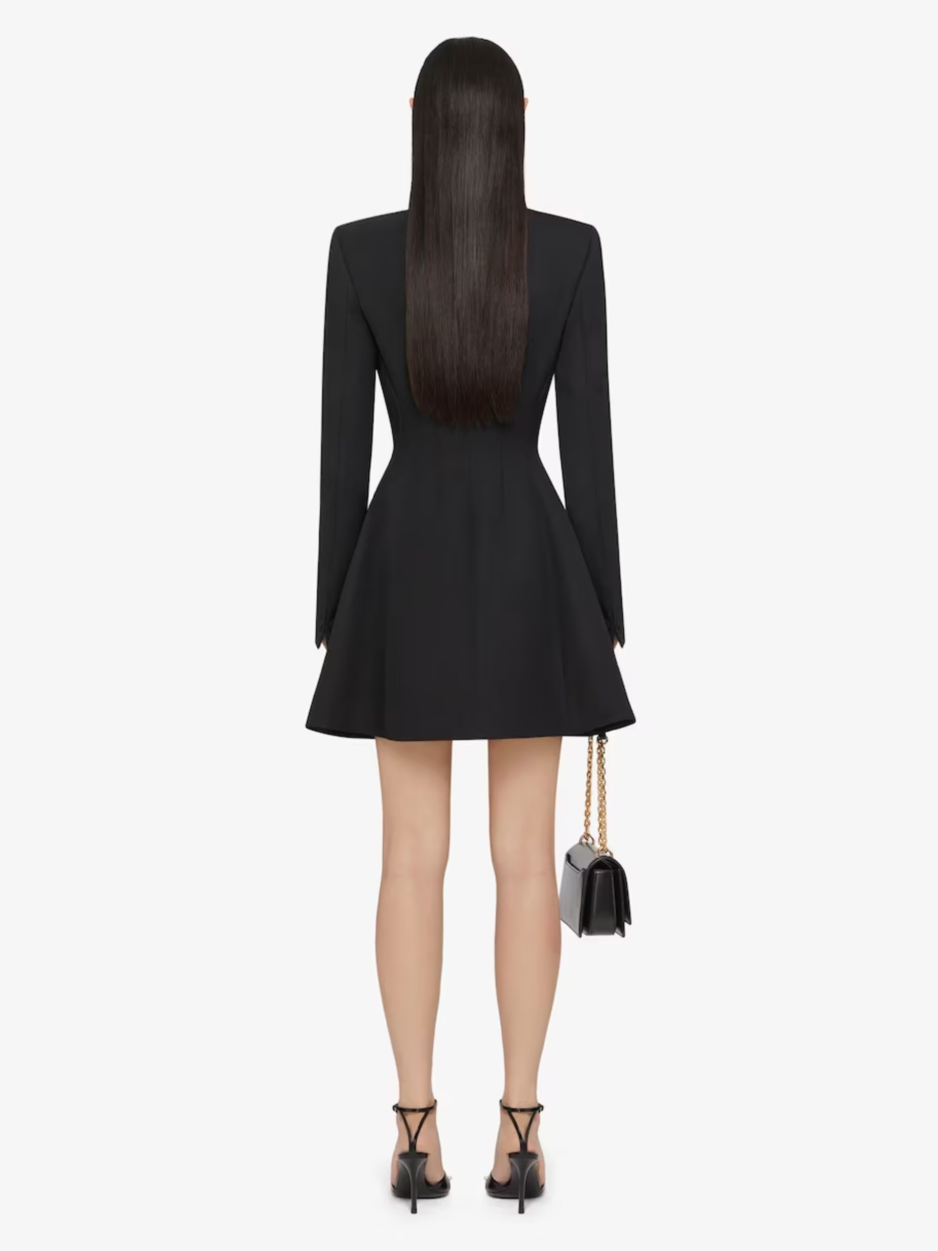 Givenchy black wool mini dress