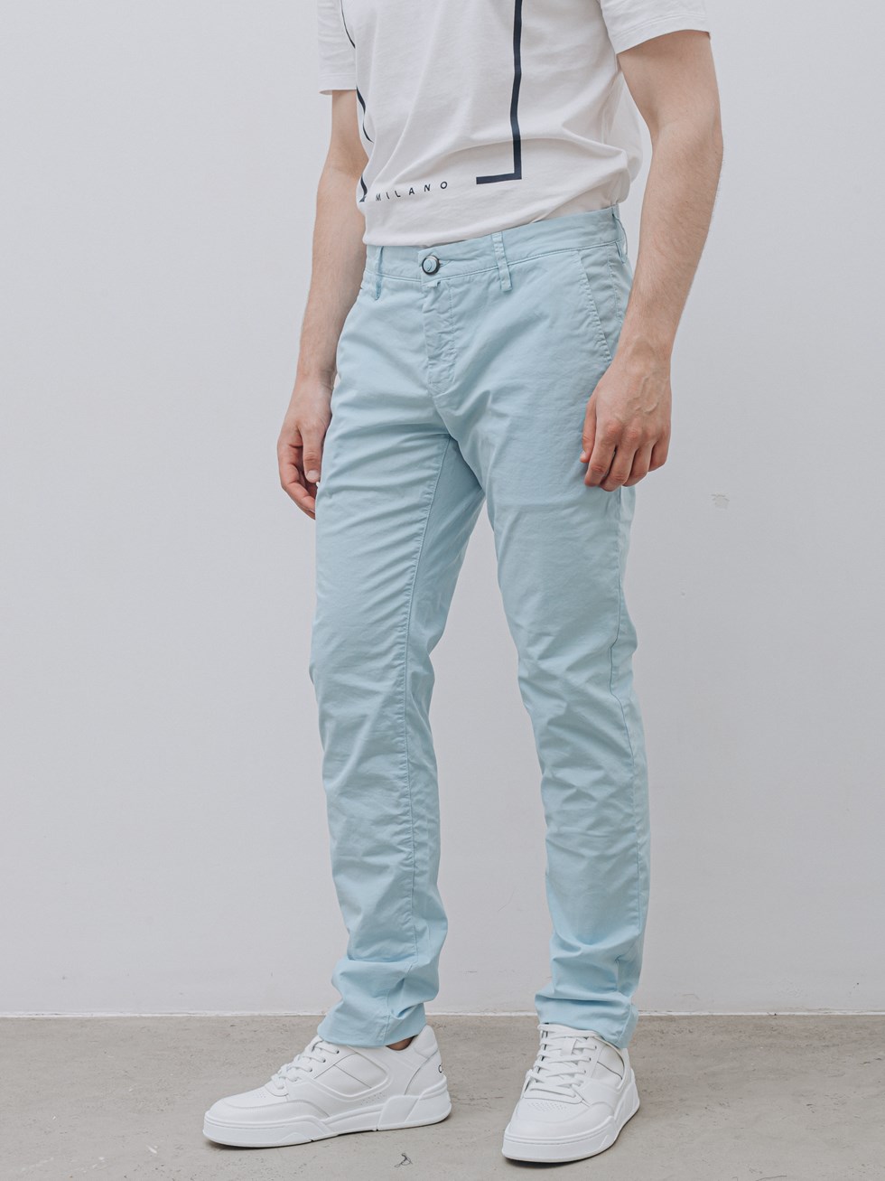 Jacob Cohën Bobby Blue Gabardine Chinos for Men