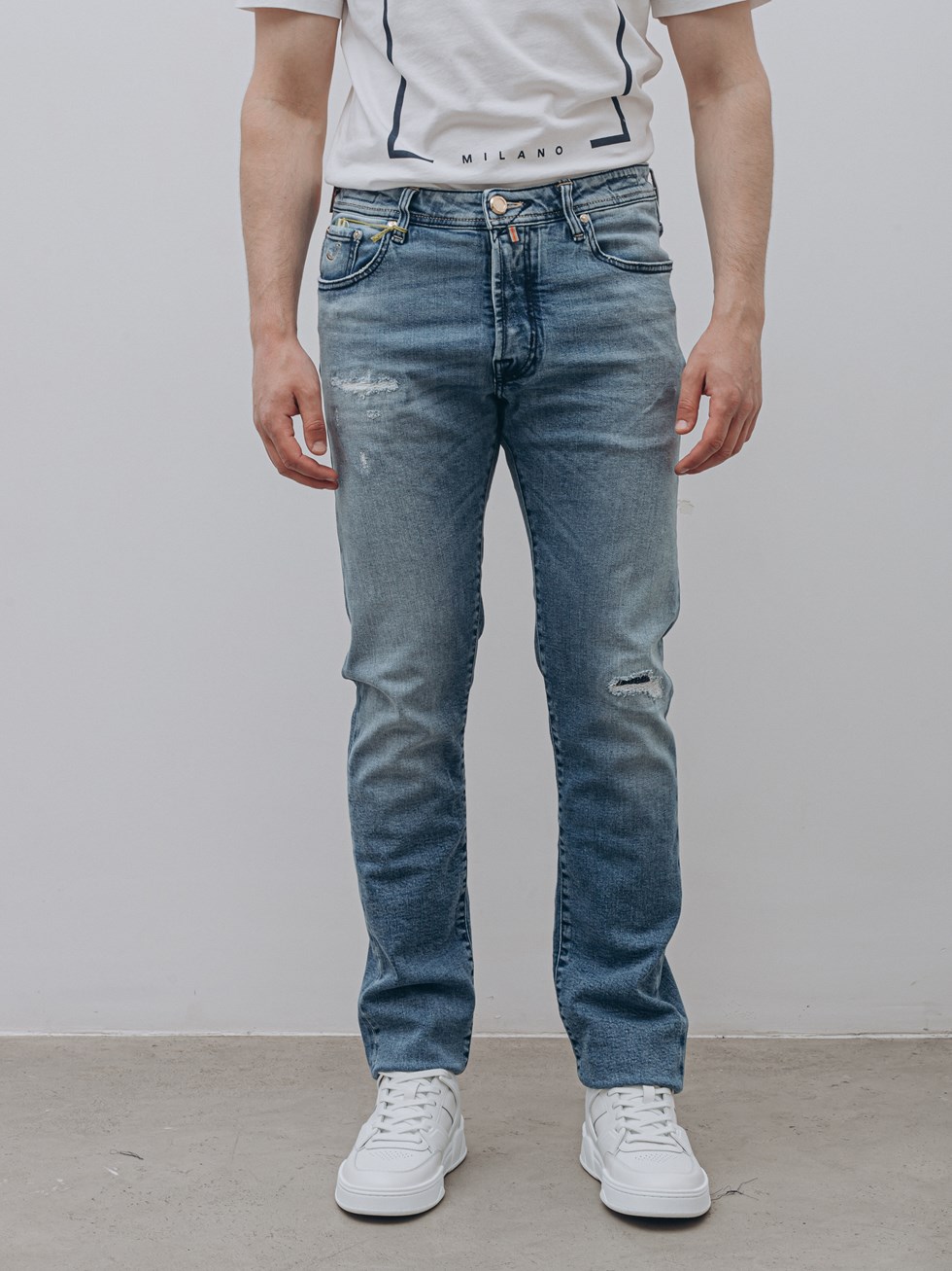 Jacob Cohën Bard Limited Edition cotton light blue jeans for men