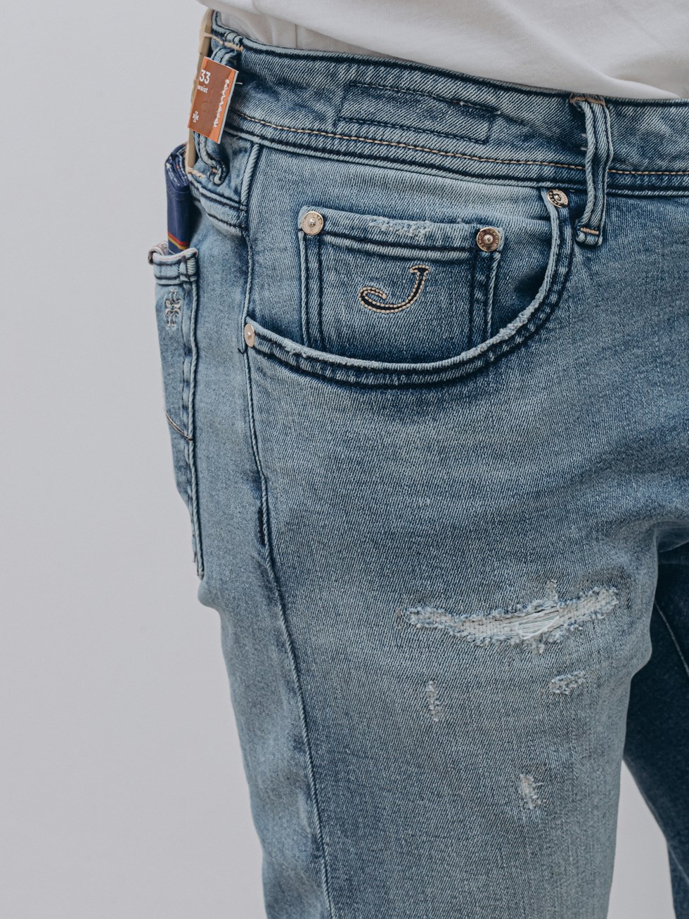 Jacob Cohën Bard Limited Edition cotton light blue jeans for men
