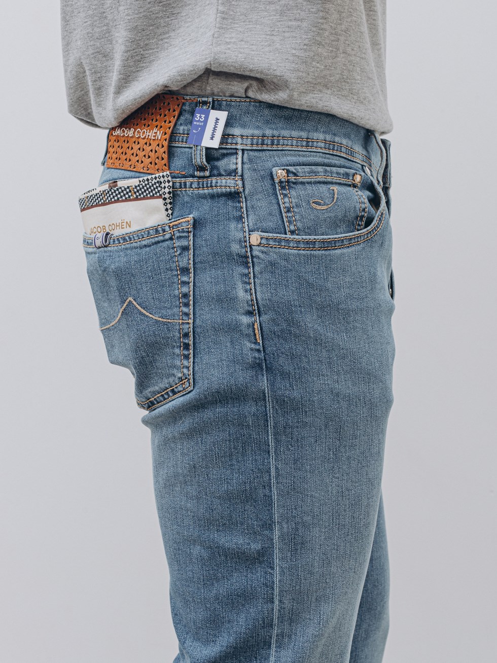 Jacob Cohën Bard men's blue slim fit cotton jeans