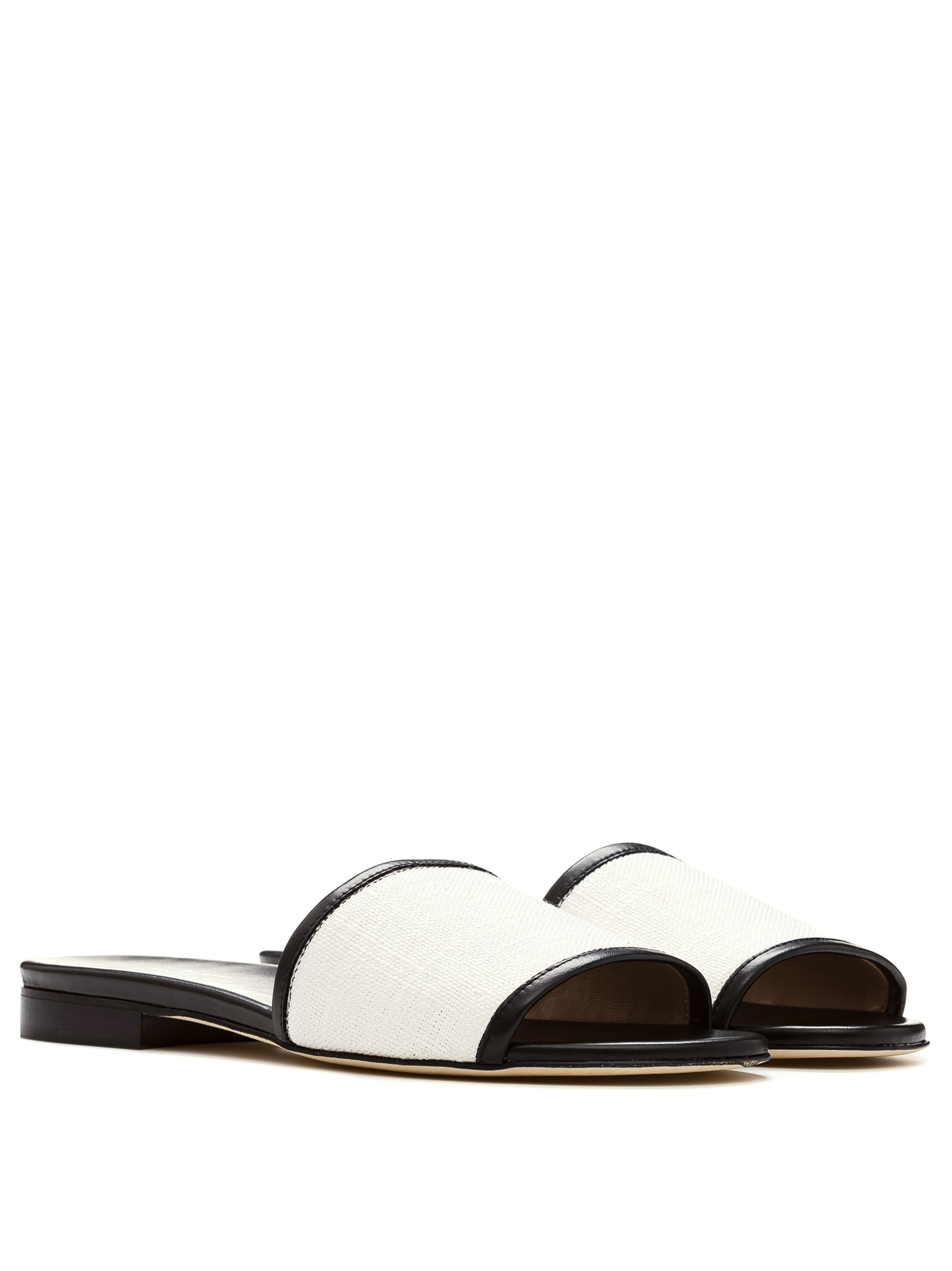 Kiton black combination flip flops