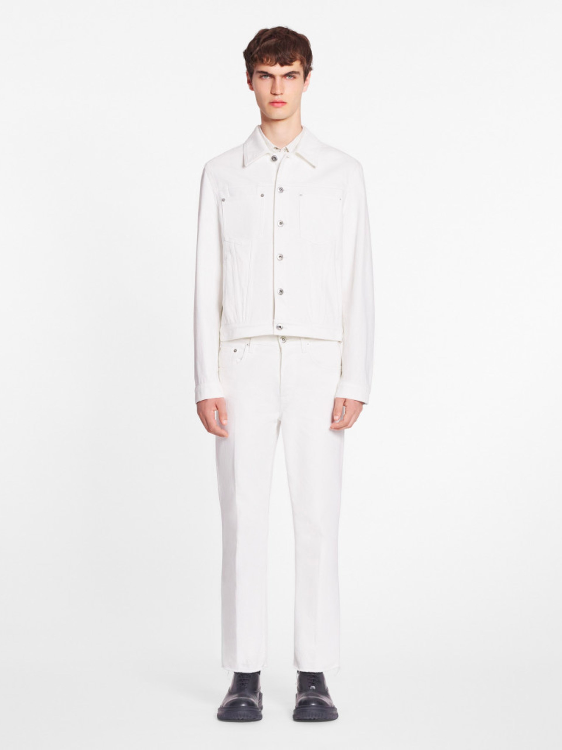 Lanvin Men's White Denim Jacket