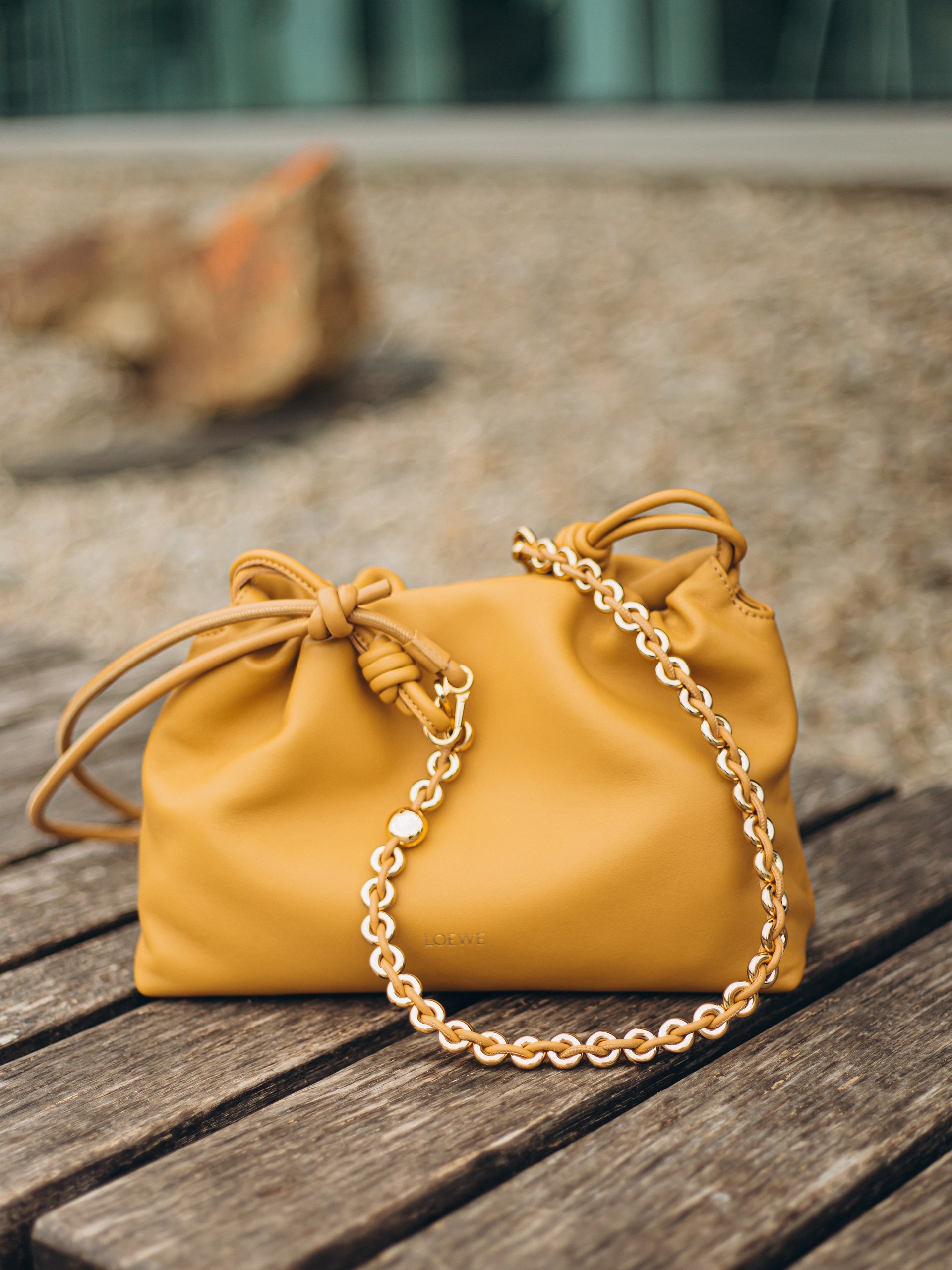 Loewe Flamenco Purse light brown leather bag