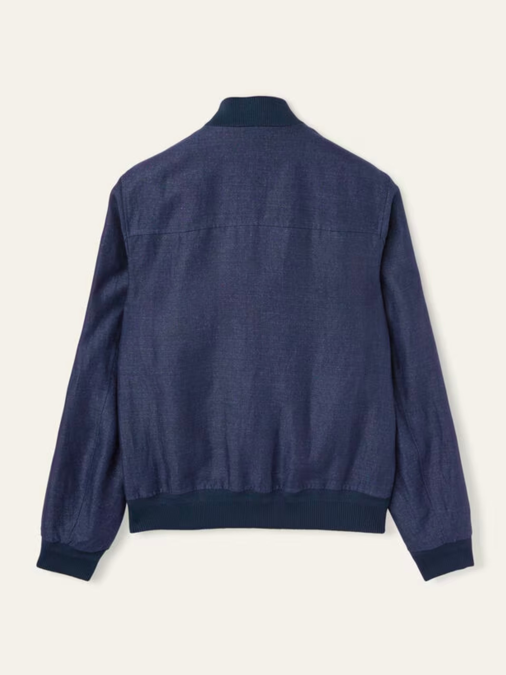 Loro Piana Ivy linen bomber jacket for men in navy blue