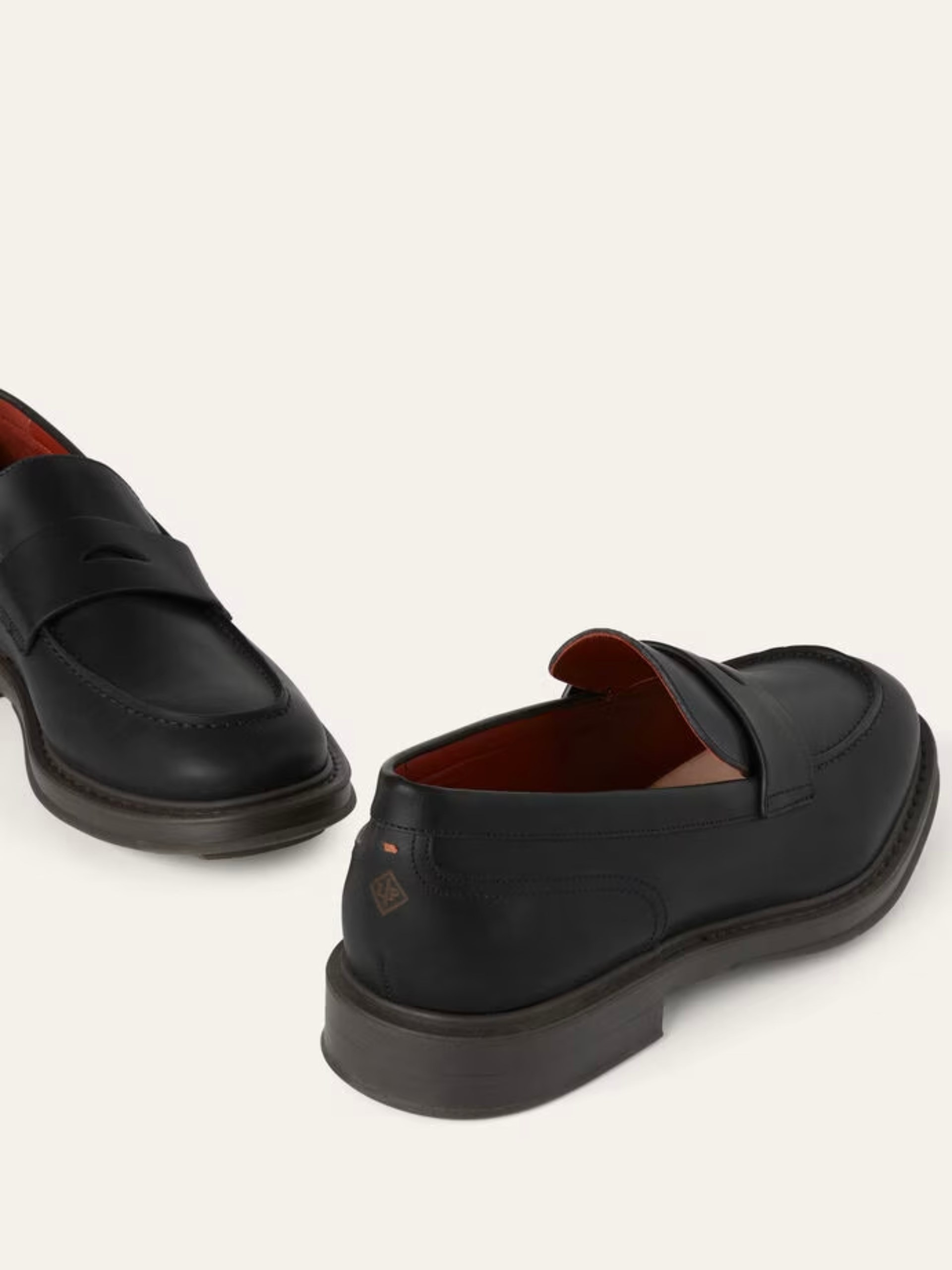 Loro Piana Travis Men's Black Leather Loafers