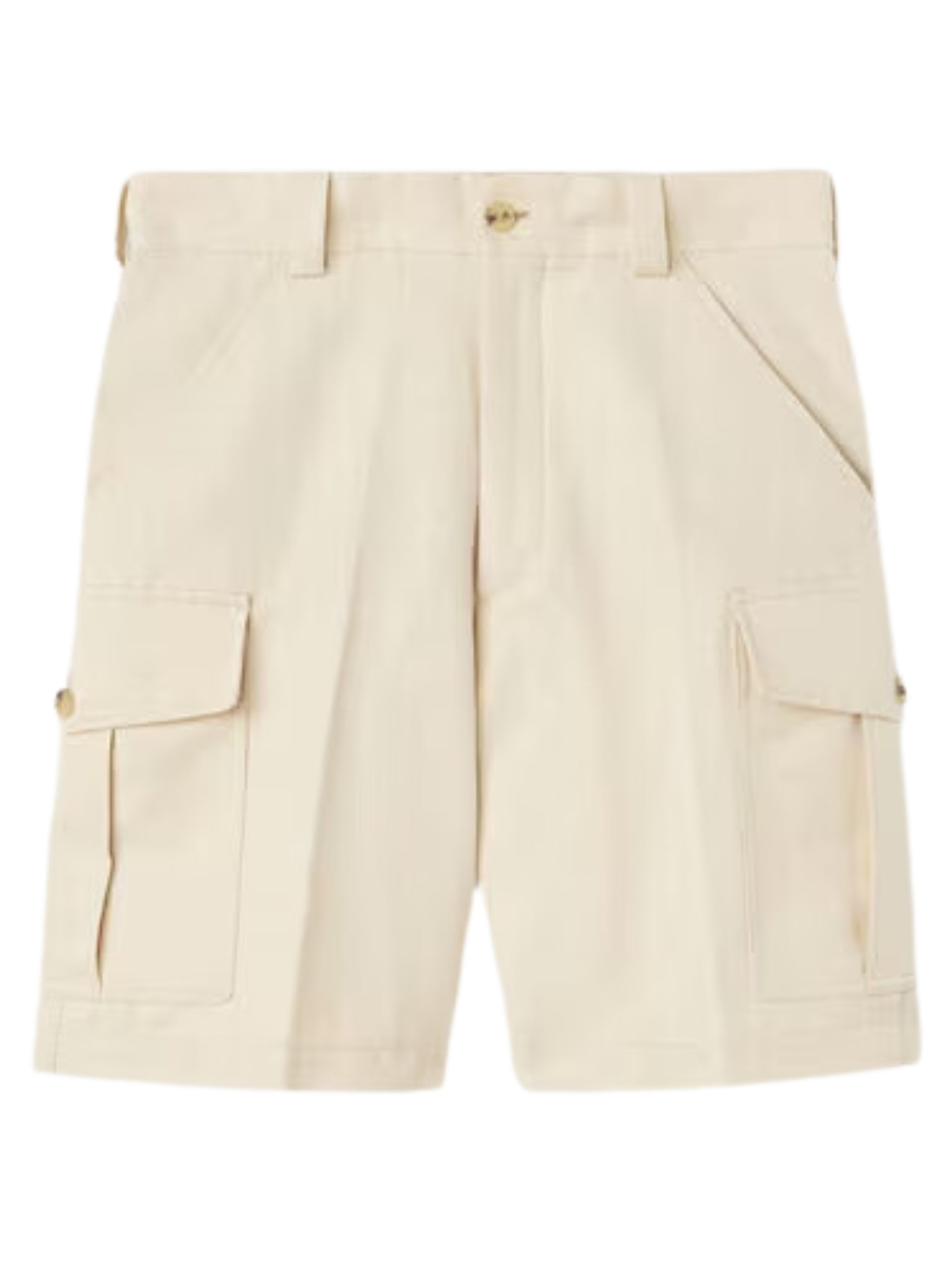 Loro Piana Bizen Men's light beige cotton and linen shorts