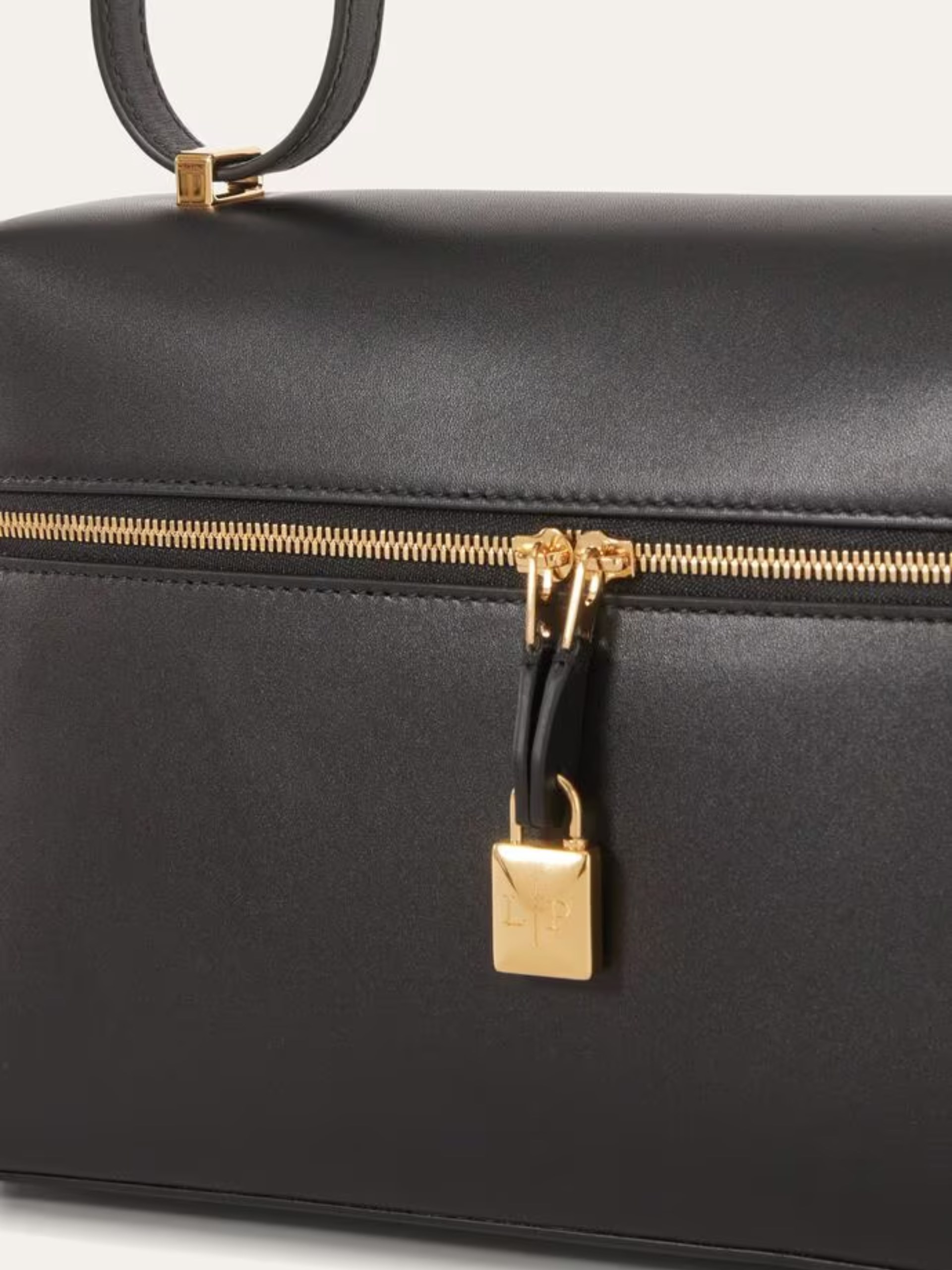 Loro Piana Extra L27 black bag made of smooth leather