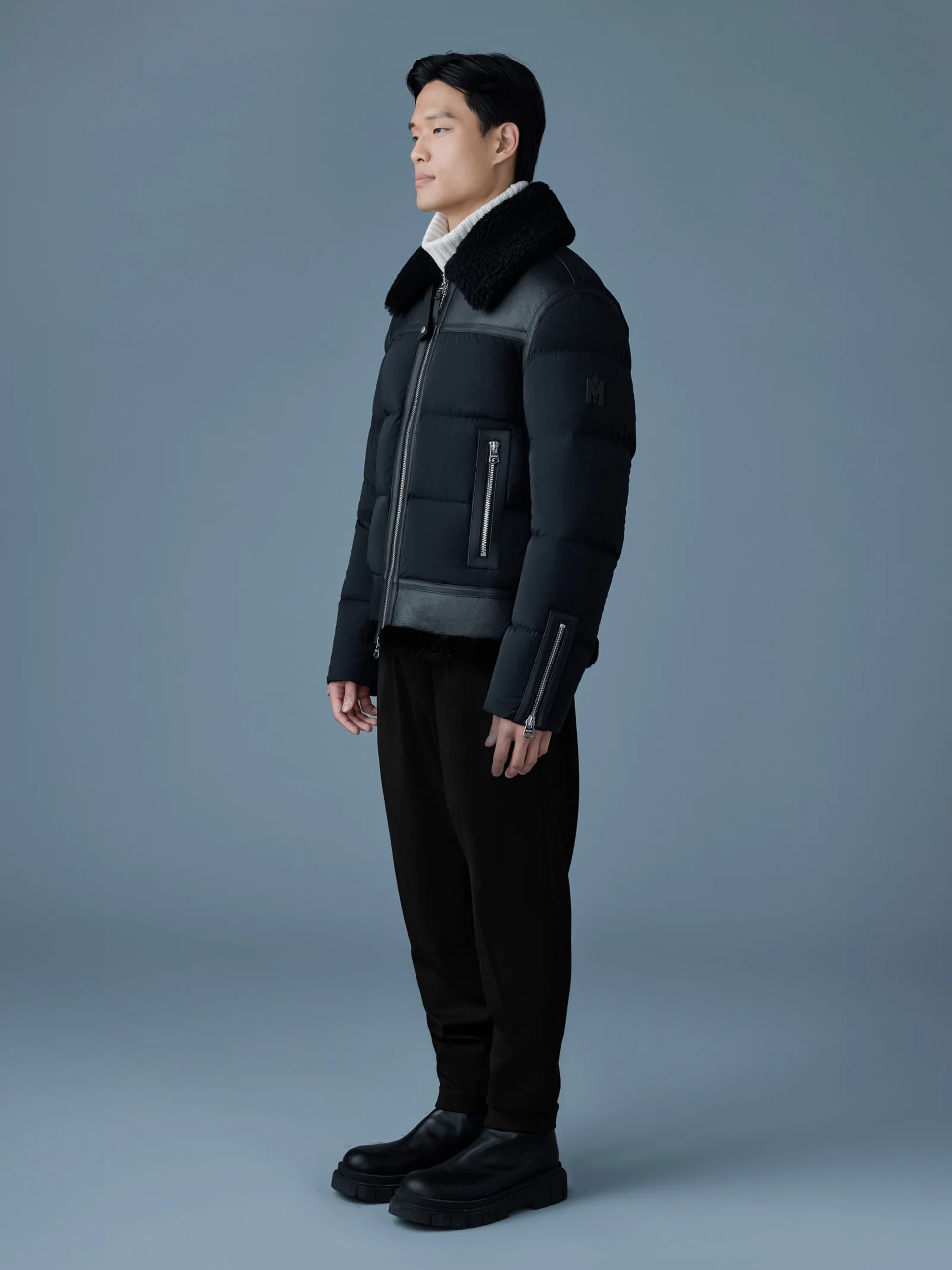 Men's black quilted down jacket Mackage Robert