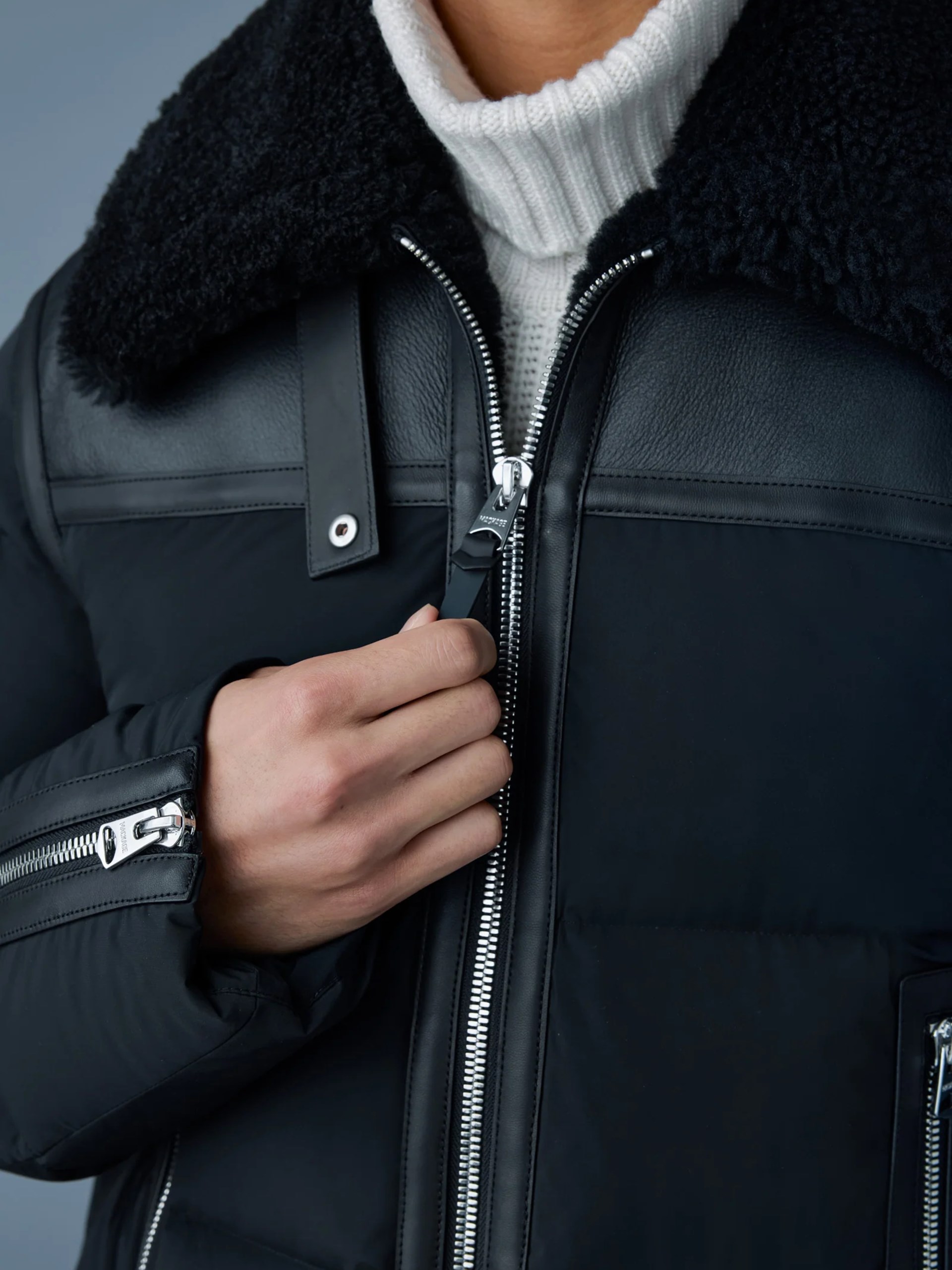 Men's black quilted down jacket Mackage Robert