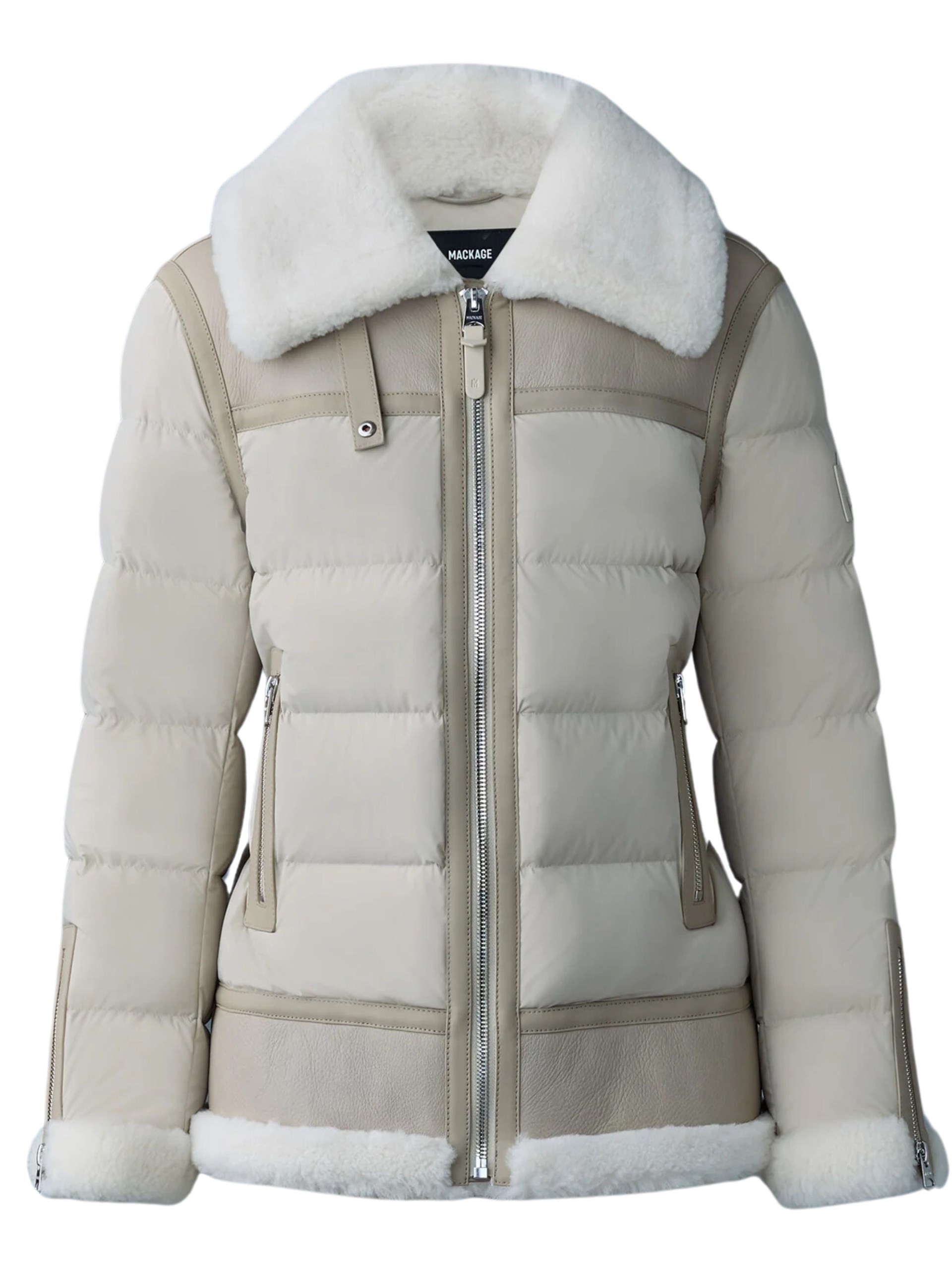 Mackage Vanna quilted down jacket in beige