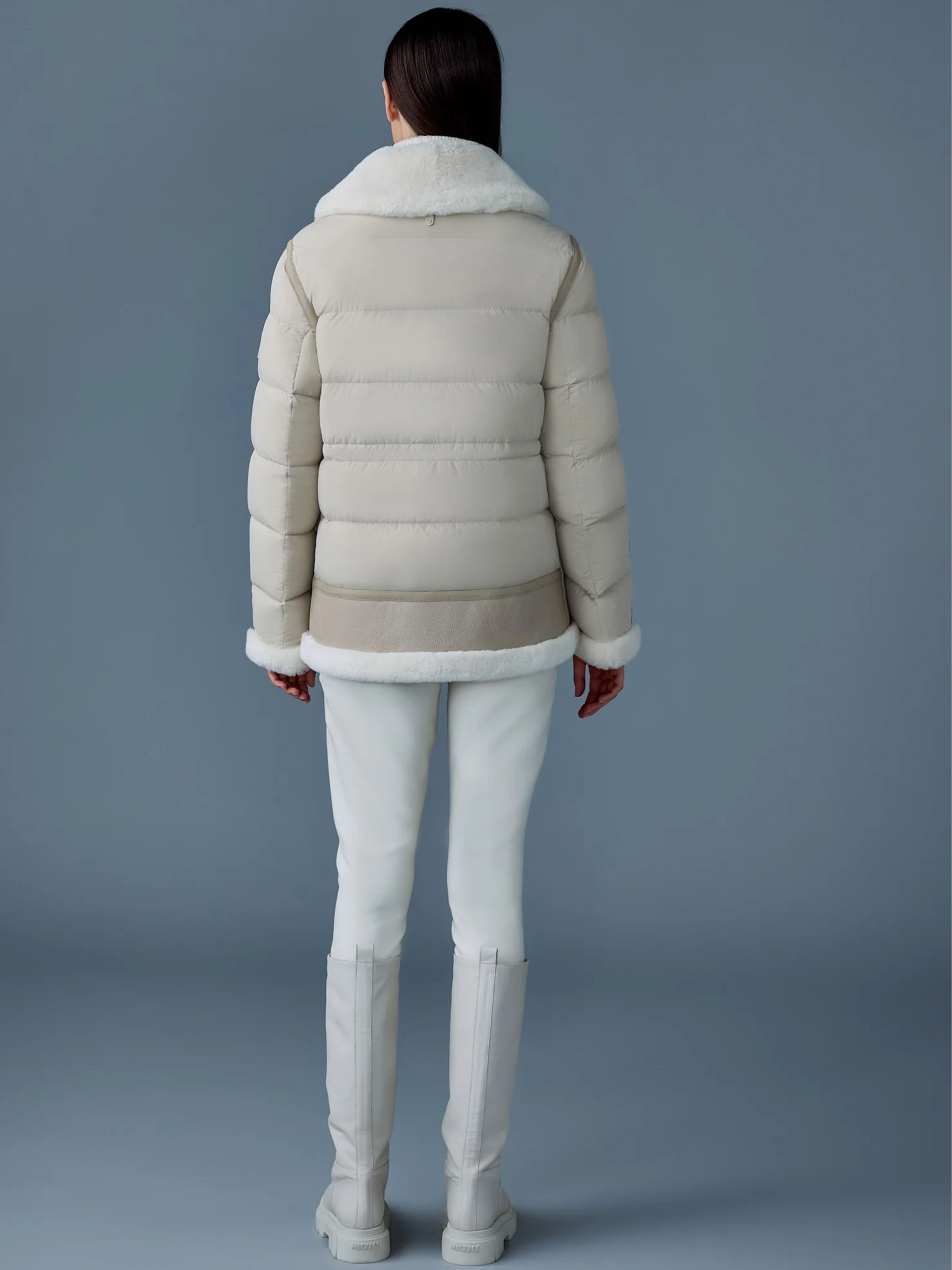 Mackage Vanna quilted down jacket in beige