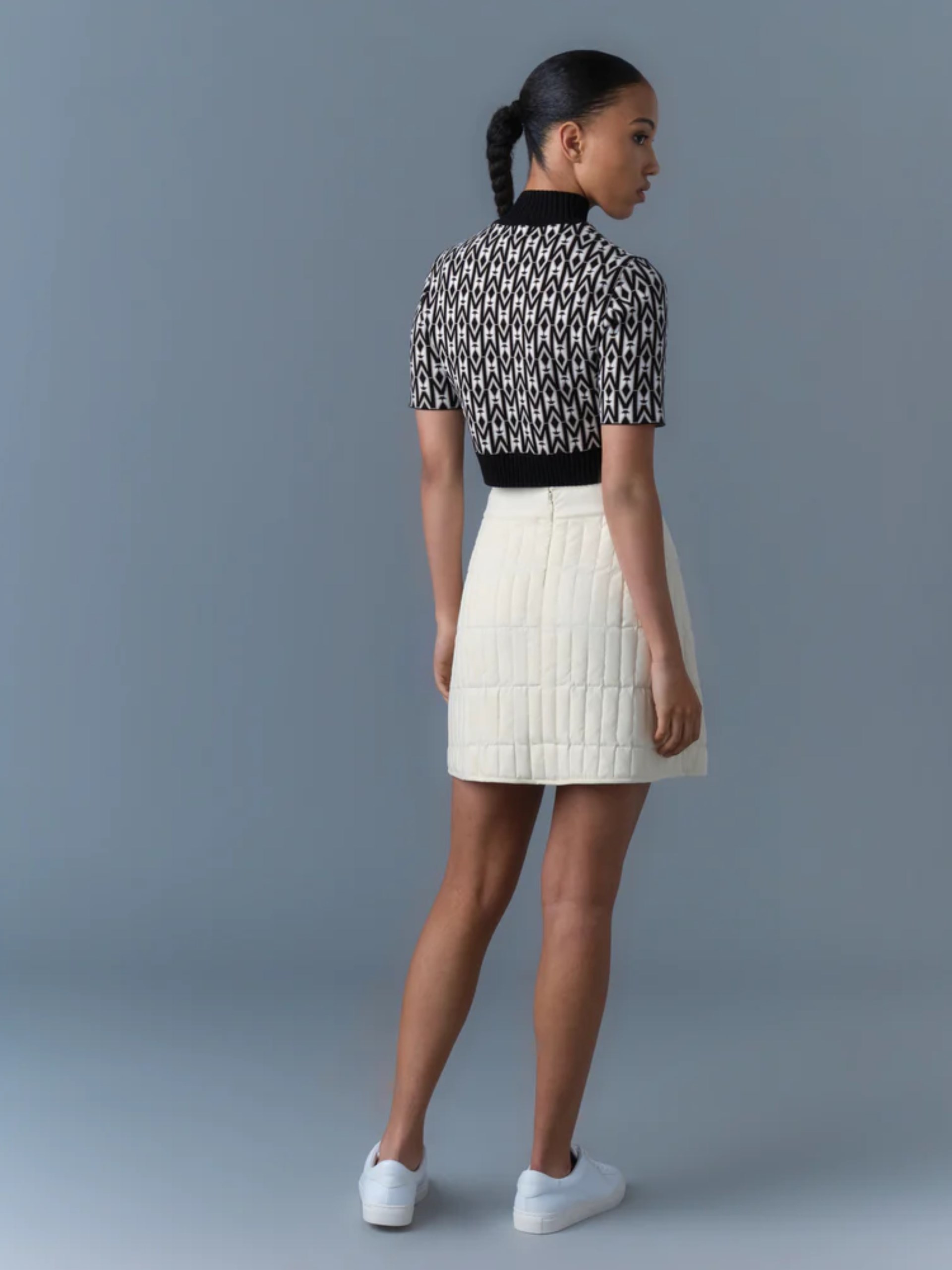 Mackage Tilda Milk Logo Quilted Down Skirt