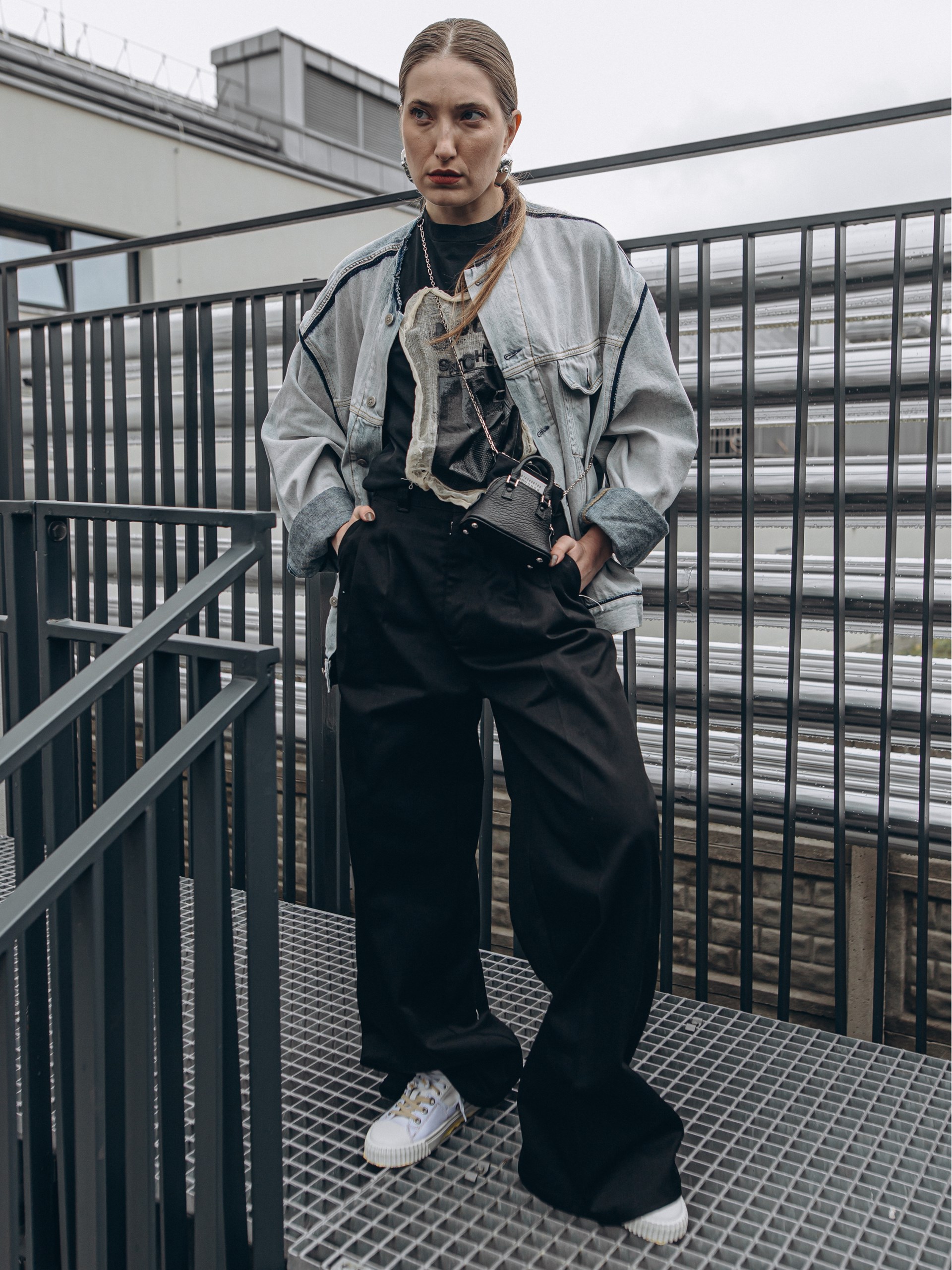 Maison Margiela unisex crew neck denim jacket
