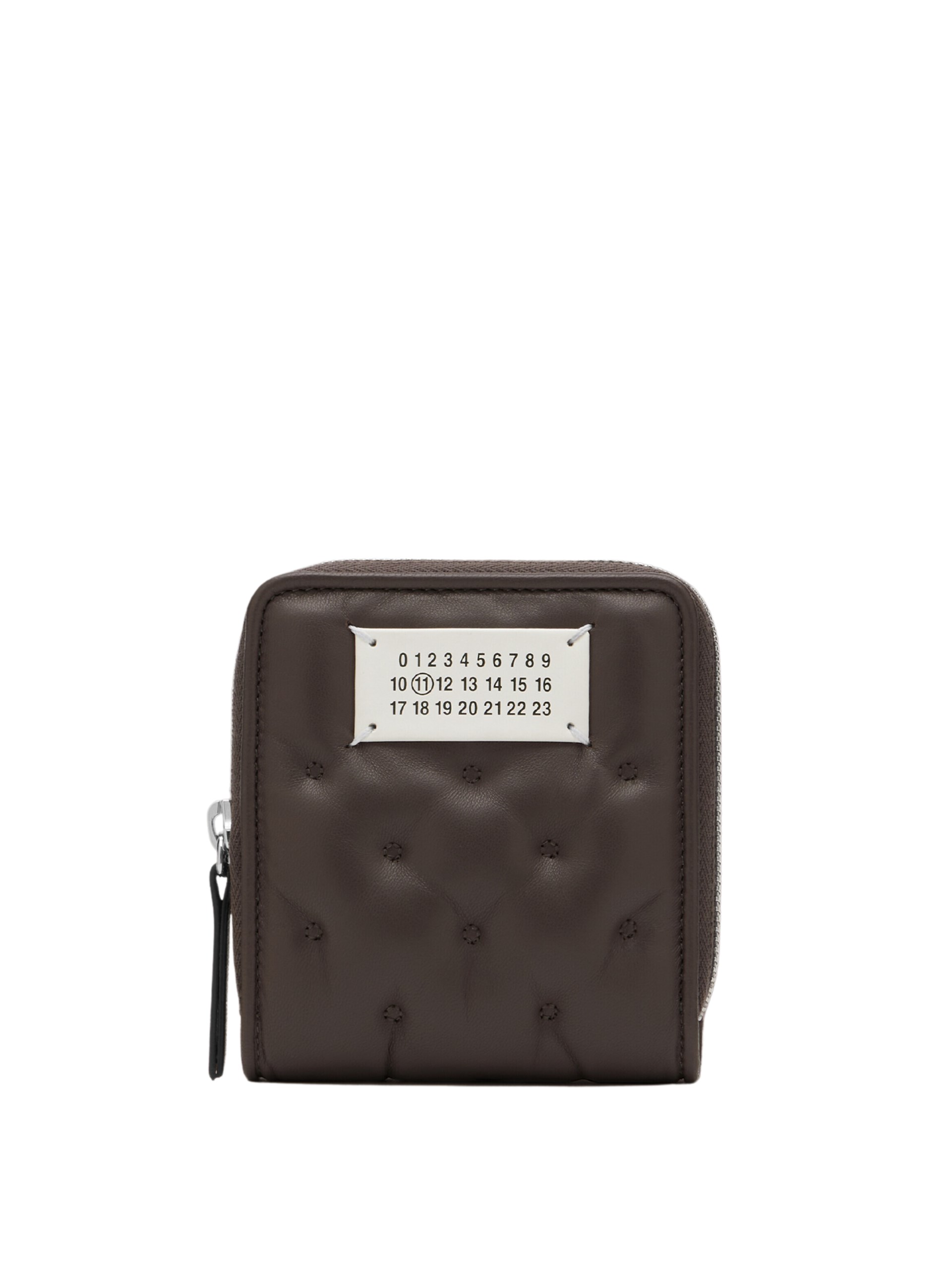 Maison Margiela Glam Slam quilted wallet in taupe