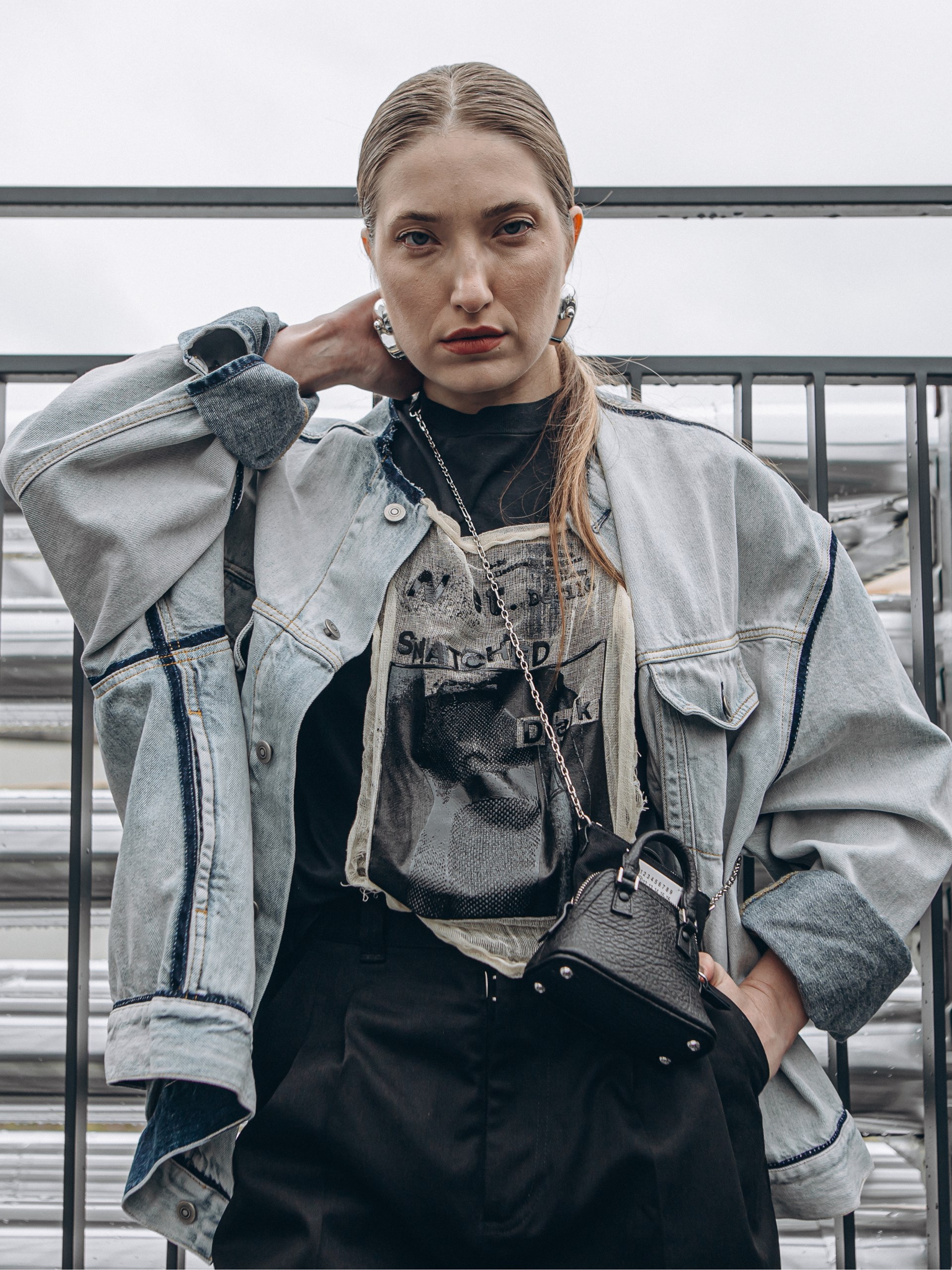 Maison Margiela Mini Black Leather Shoulder Bag